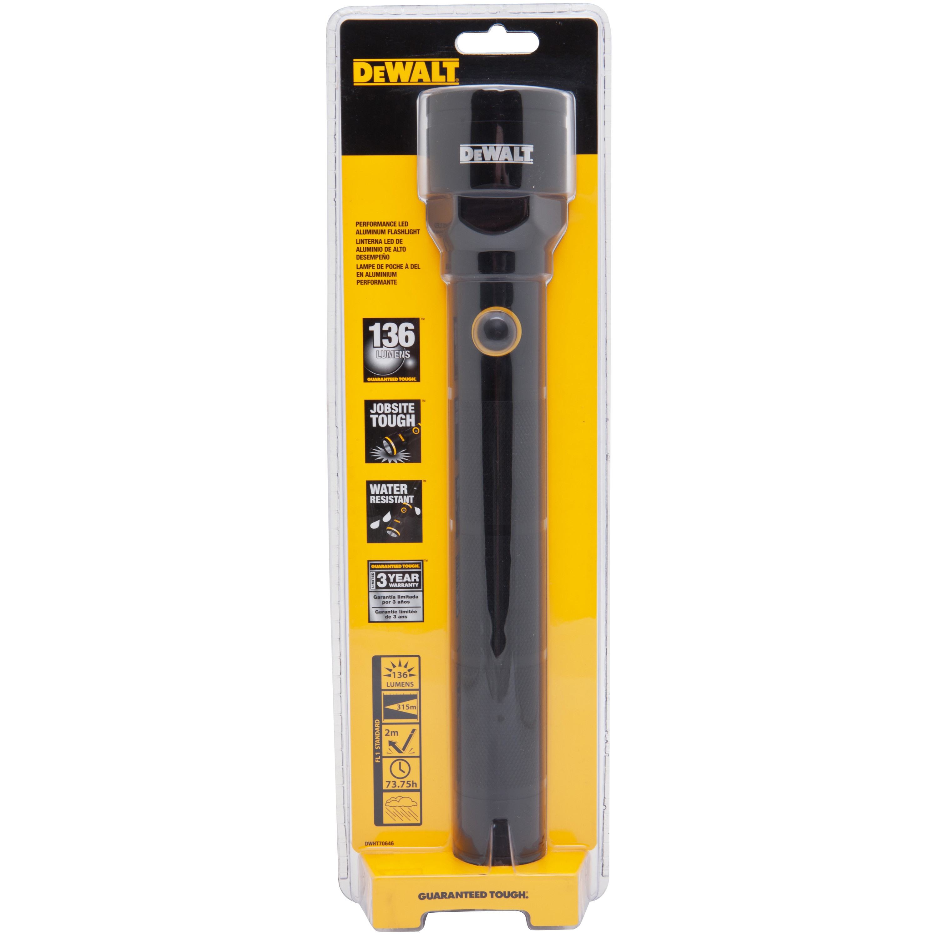 DEWALT DWHT70645 Aluminum 3AAA Flashlight Sports & Outdoors