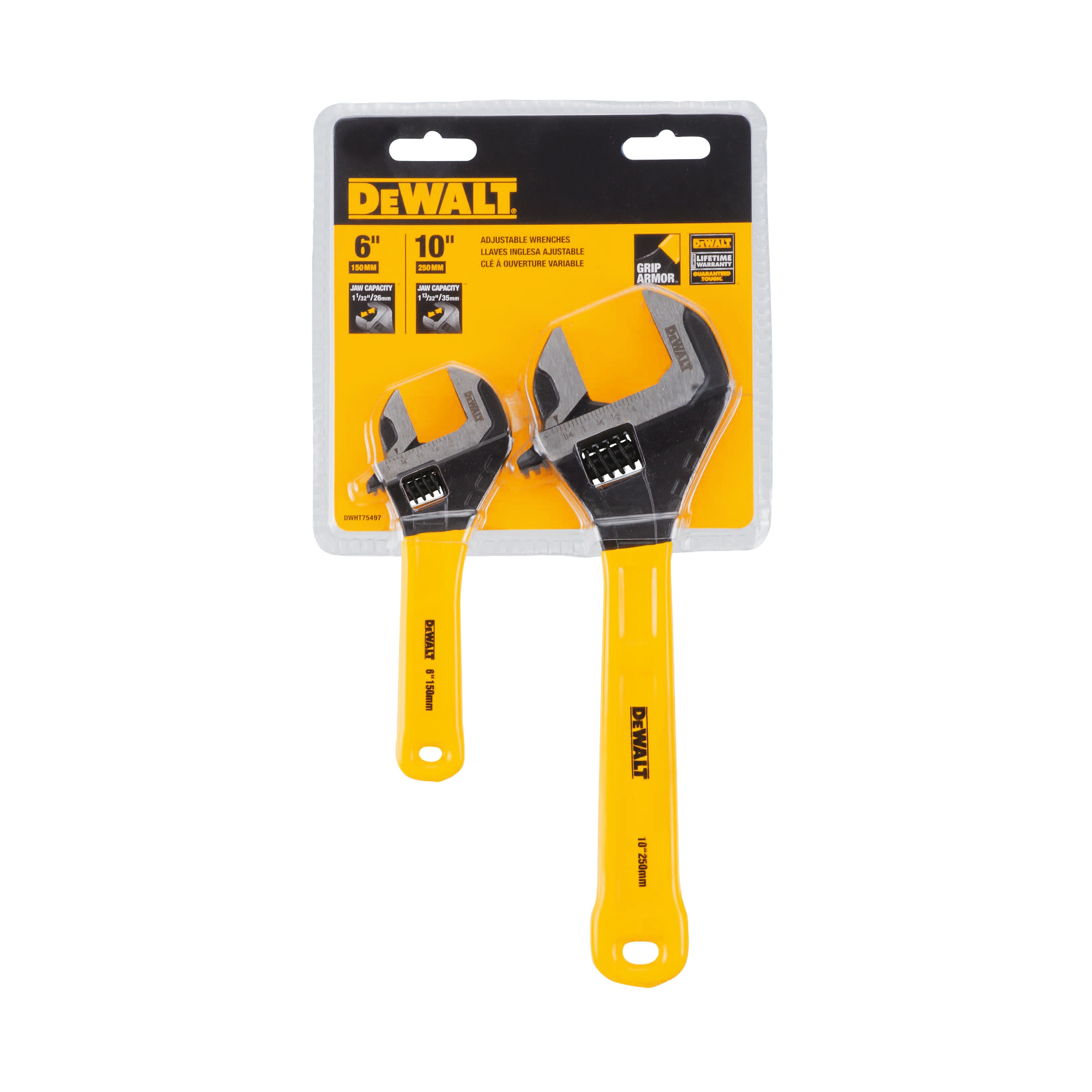 Dip Grip Adjustable Wrench 2 Pack DWHT75497 DEWALT