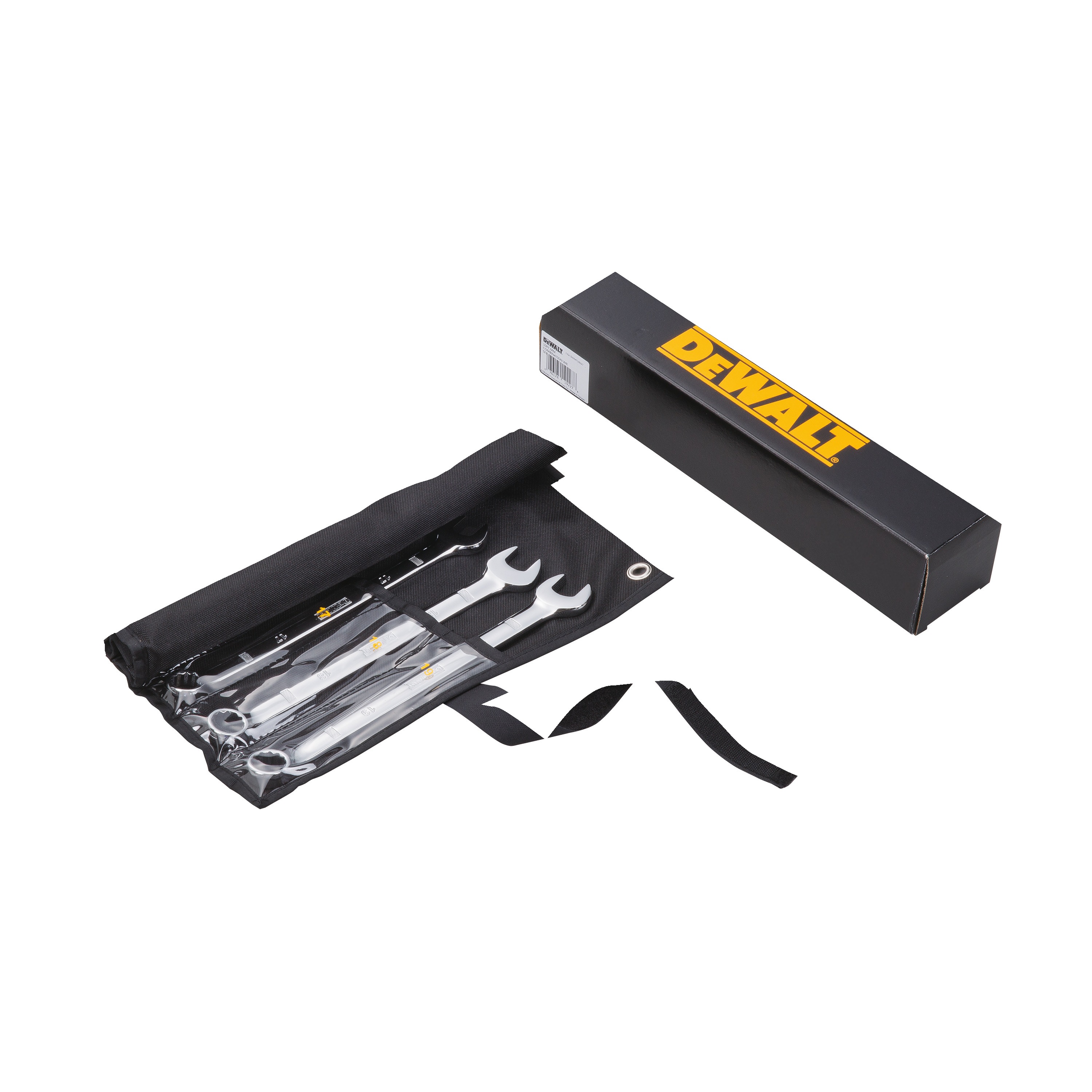 DEWALT 10 piece combination metric wrench set with its case.