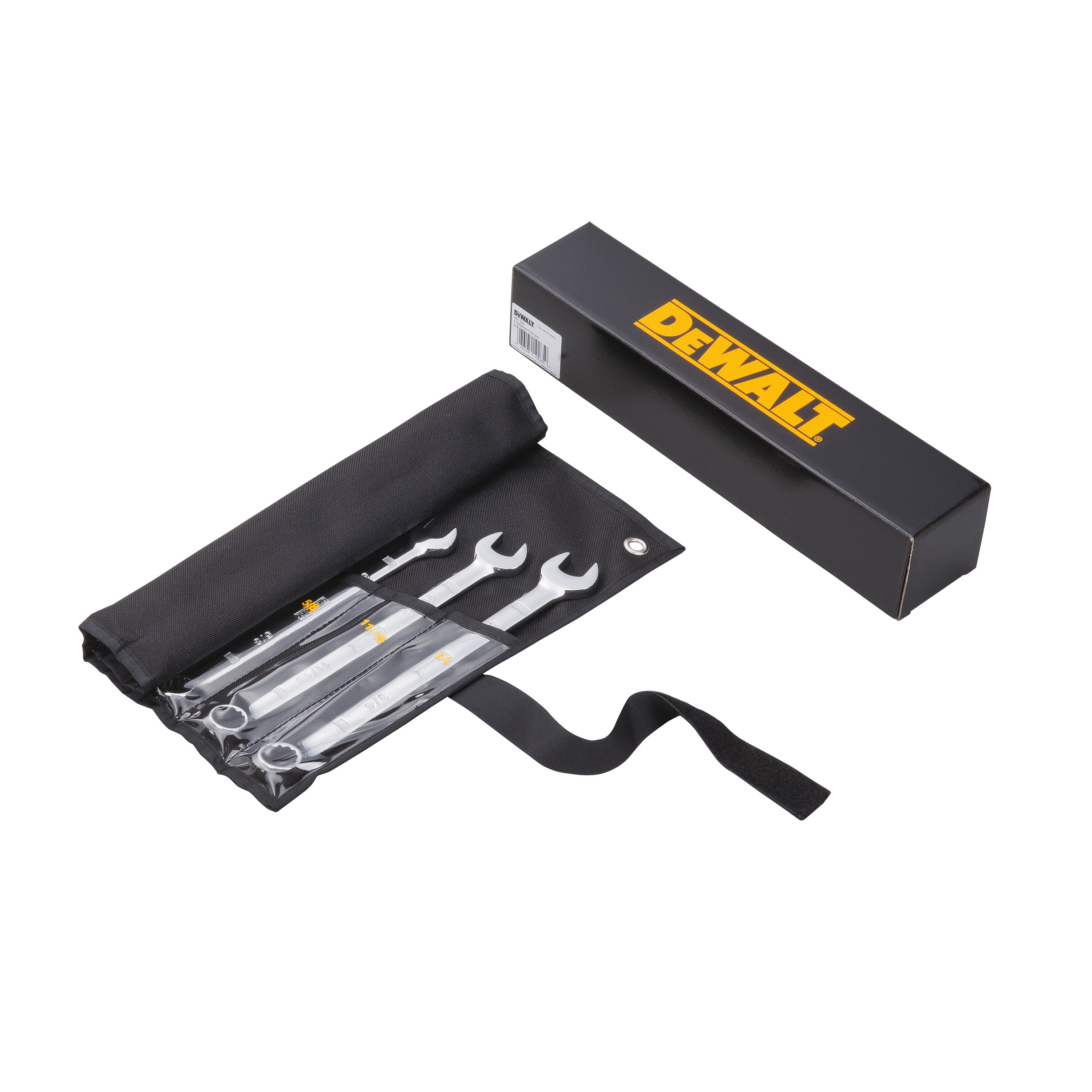 DEWALT 9 piece combination wrench set with its case.