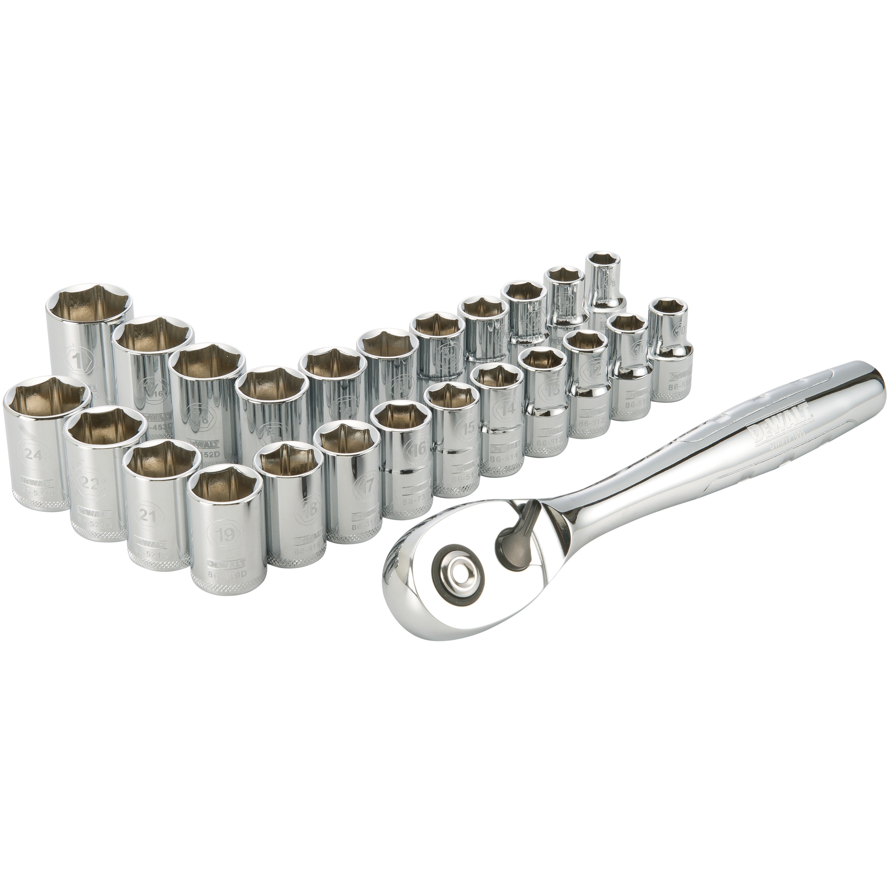 25 pc 1/2" Drive Socket Set DWMT72162 DEWALT