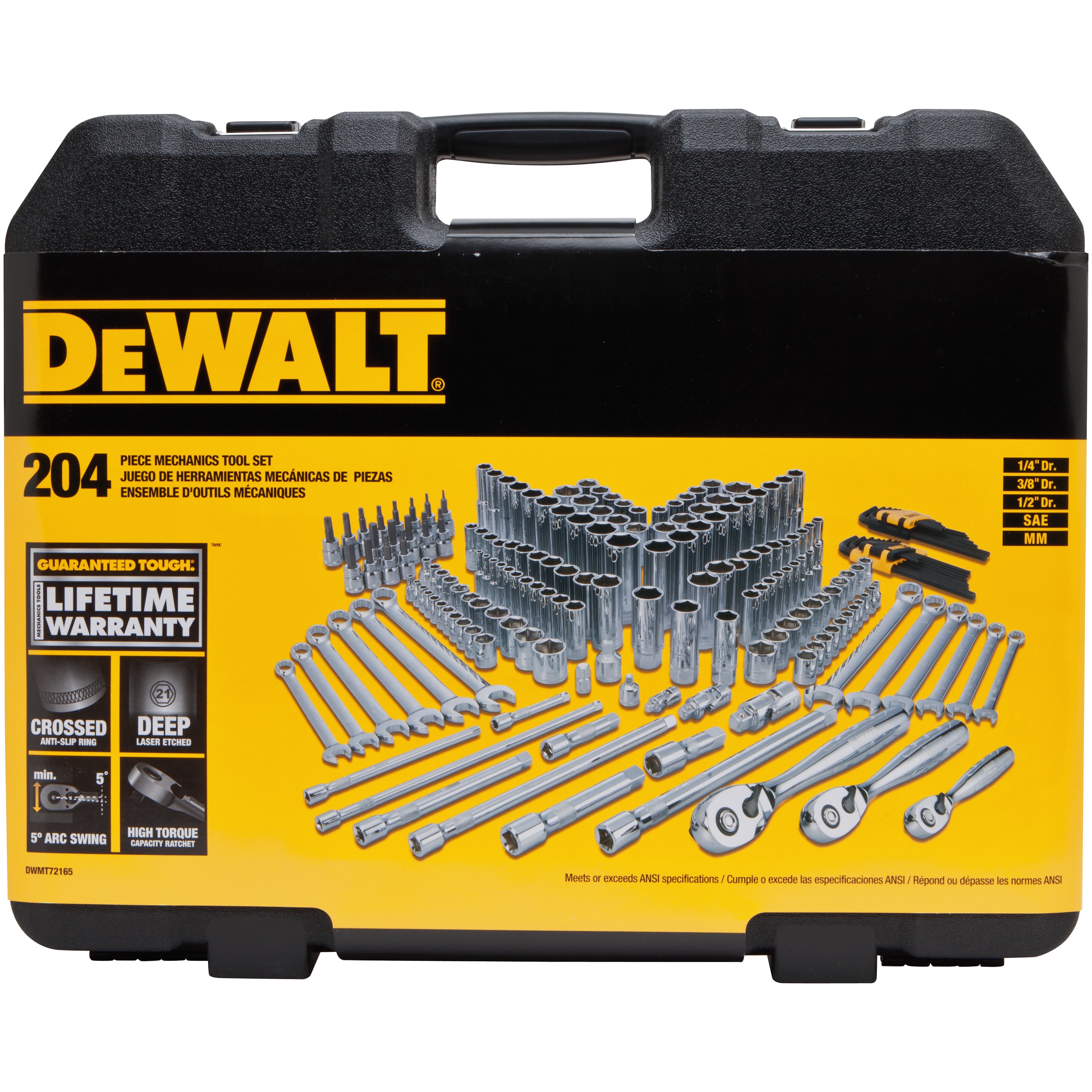 204-Piece DEWALT Mechanics Tools Kit and Socket Set DWMT72165