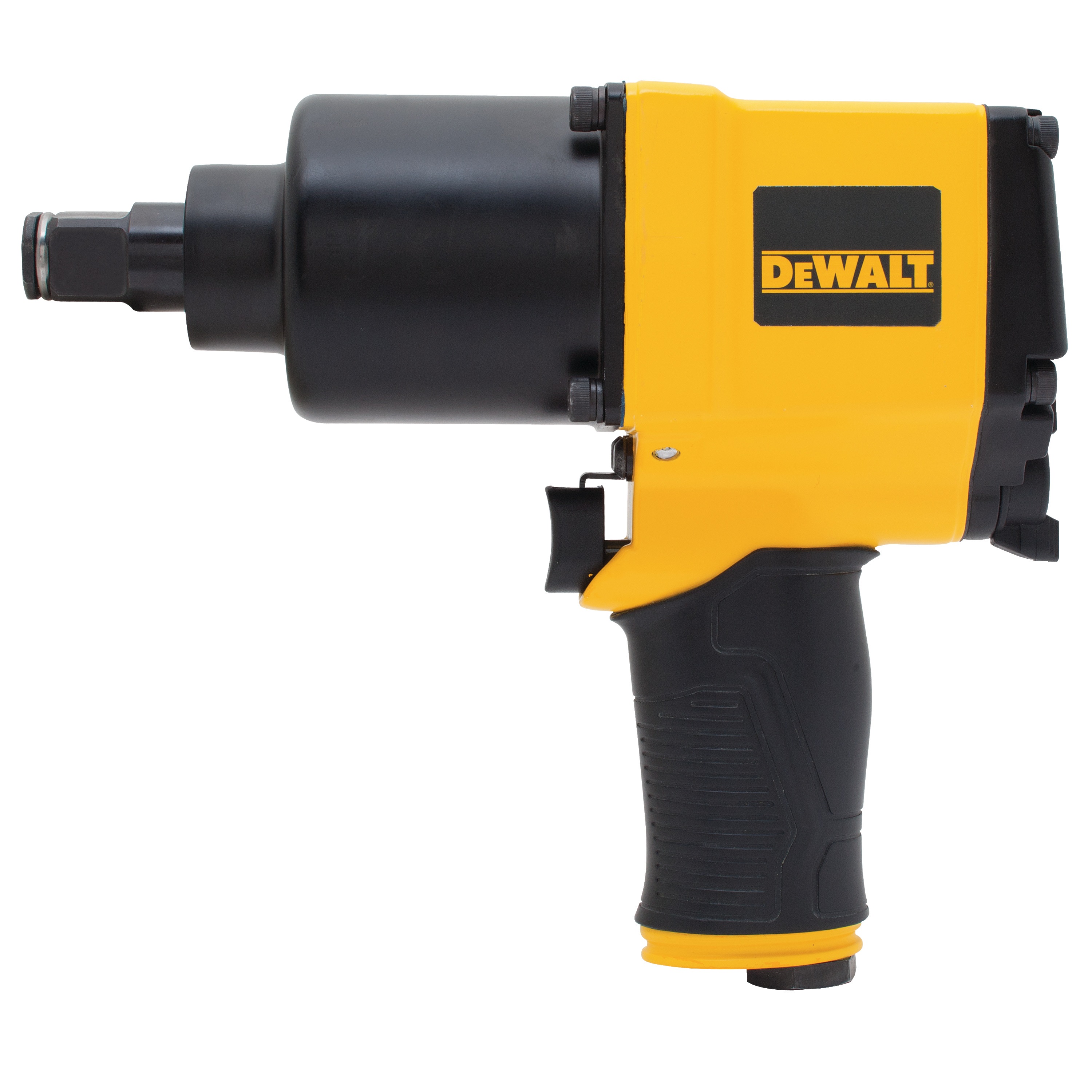 Side view of DEWALT drive impact wrench.