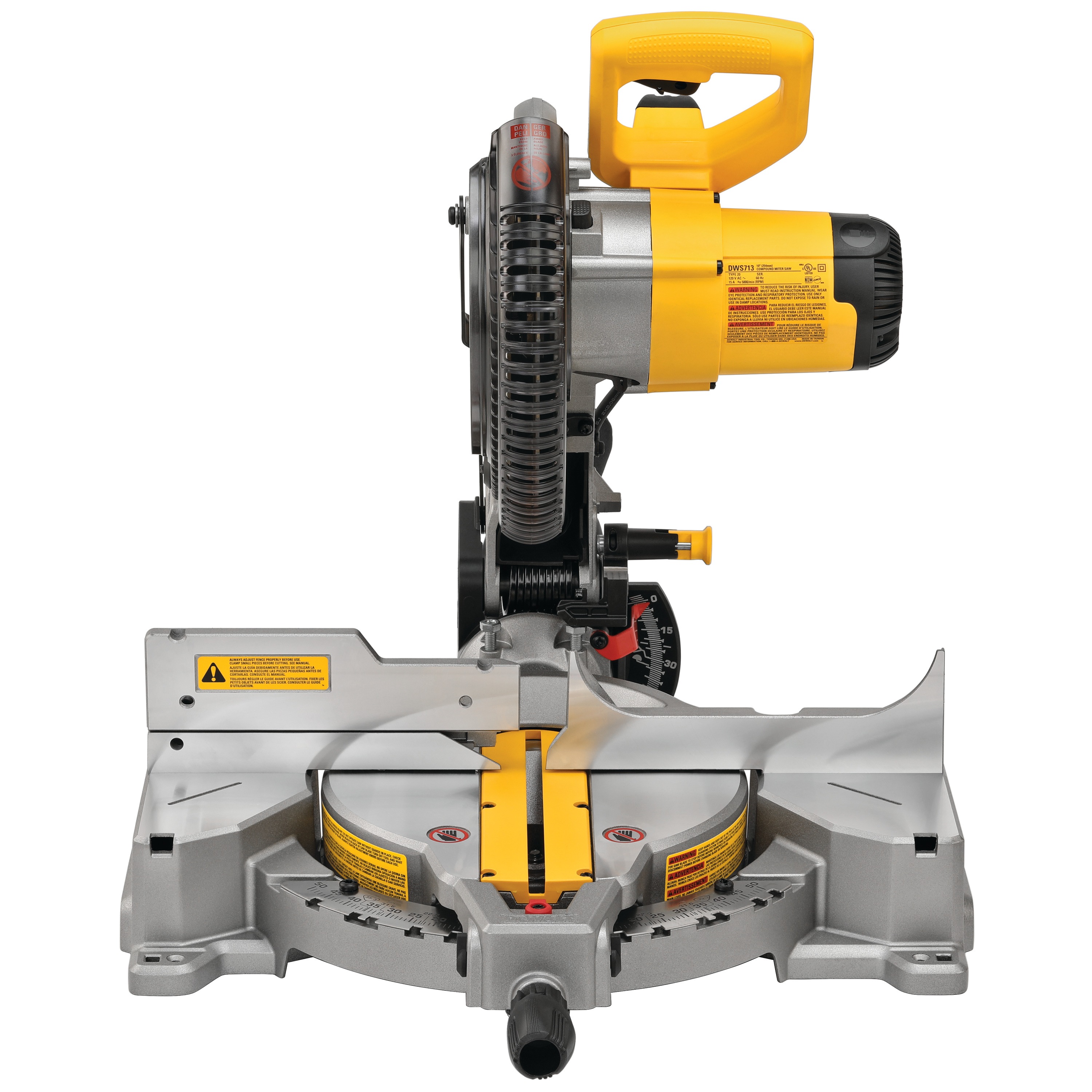 Electric single bevel compound miter saw.