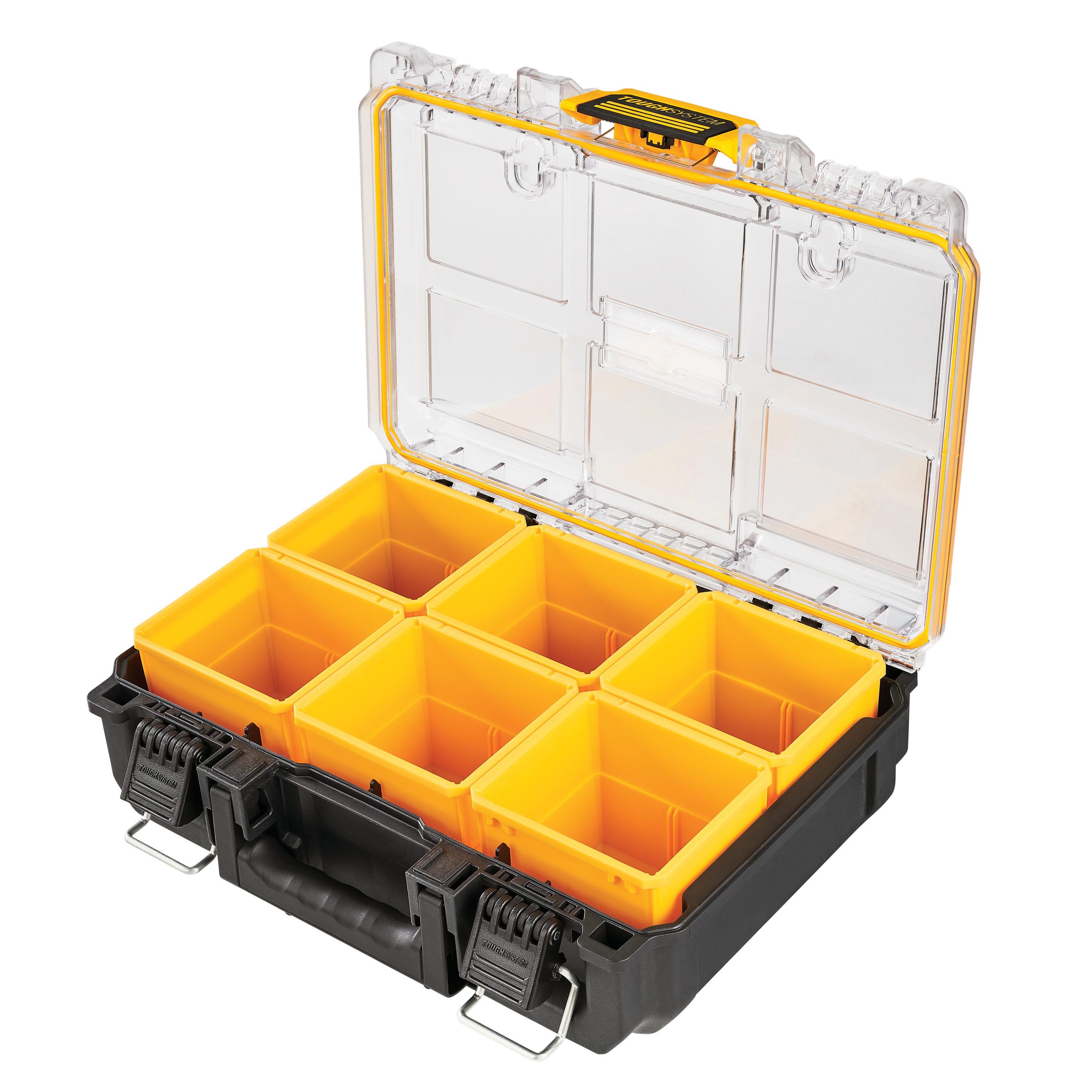 tough system 2.0 deep compact organizer with lid open.