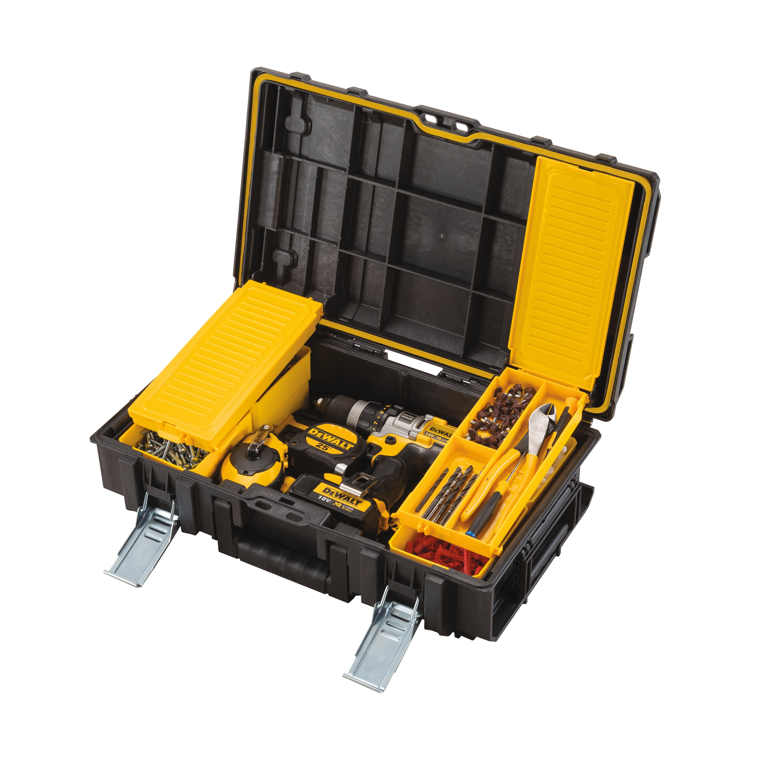 tough system DS130 holding multiple tools with lid open.