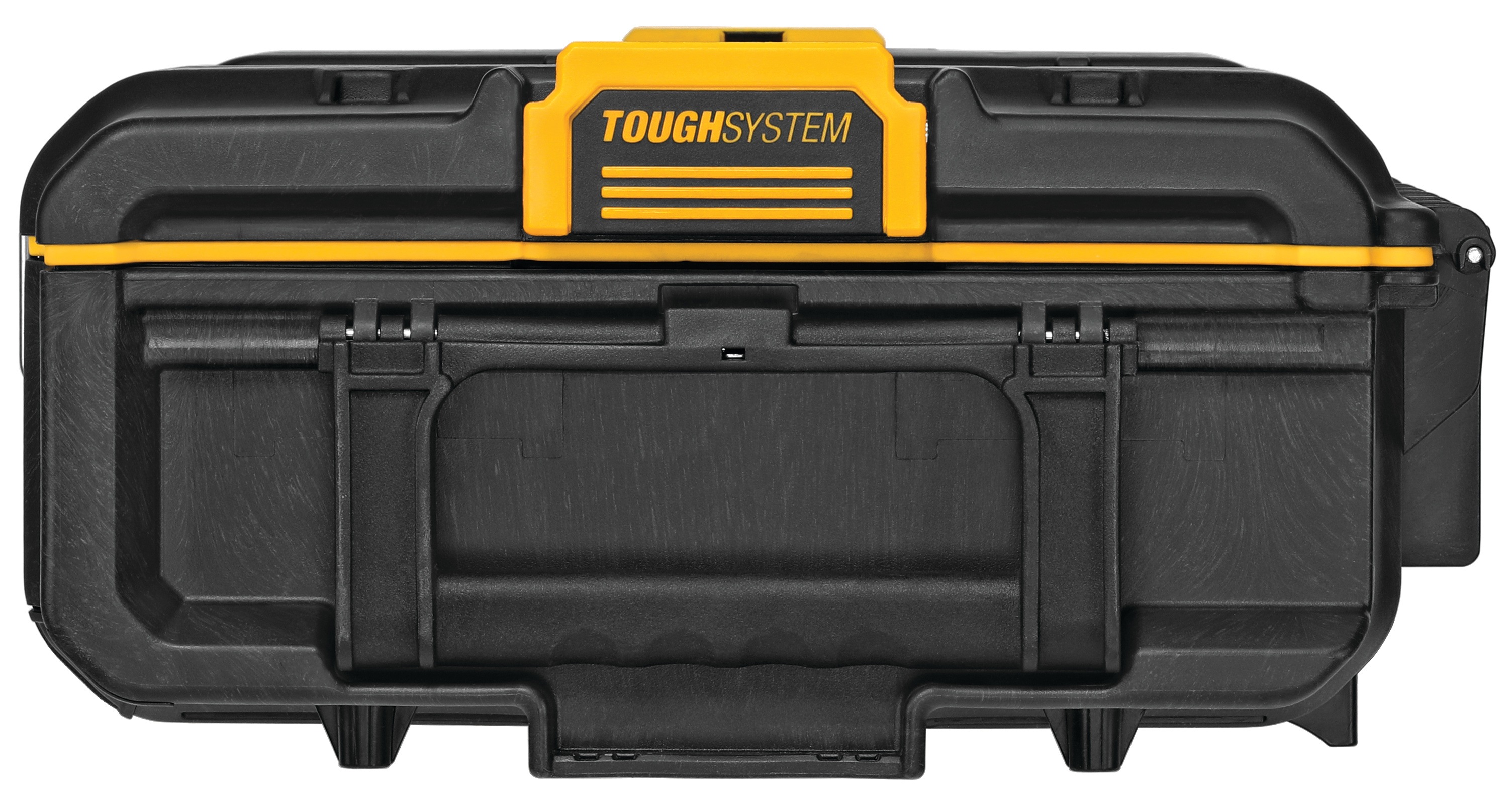 Close up of handle of tough system 2.0 toolbox.