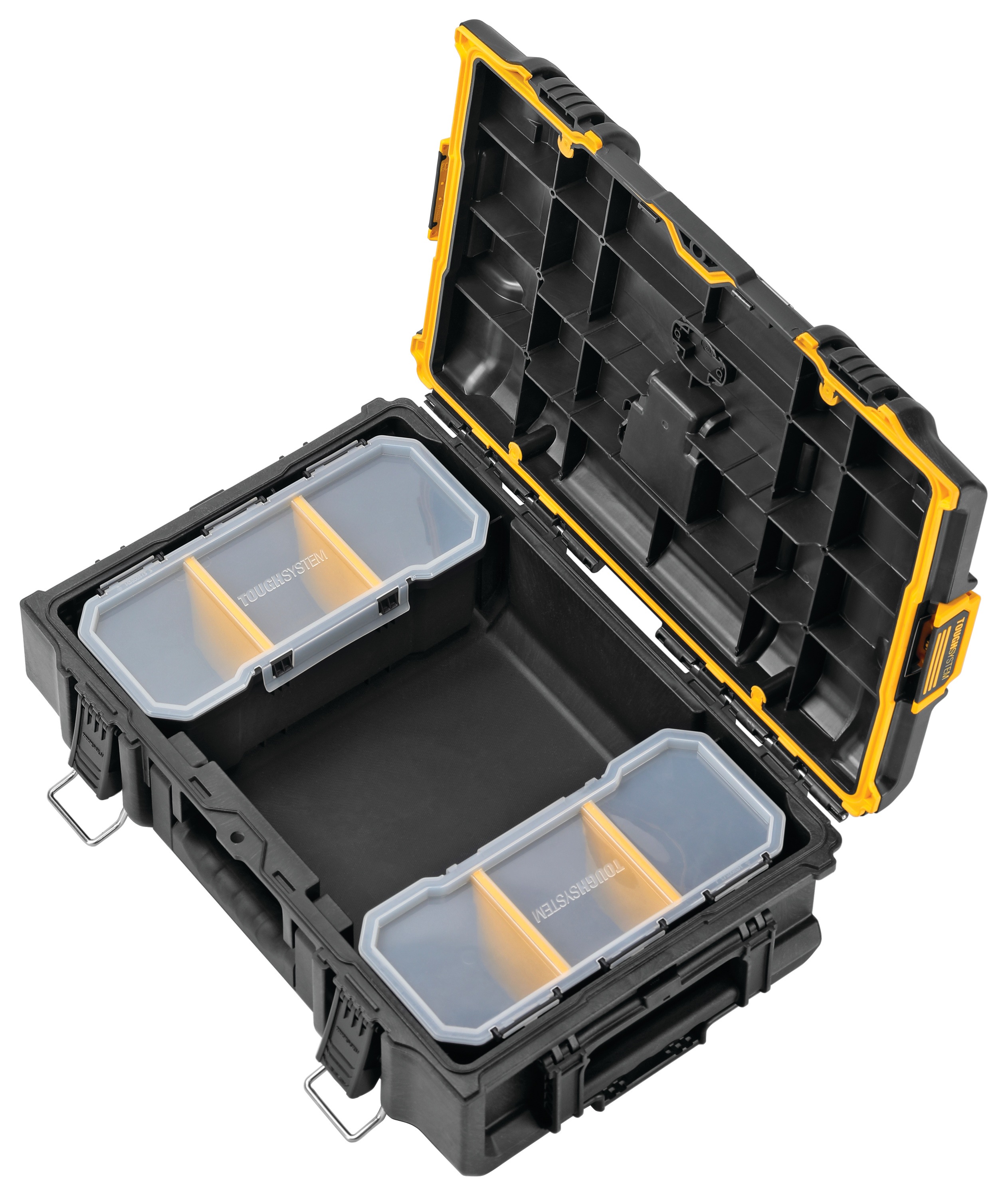 tough system 2.0 toolbox with lid open.