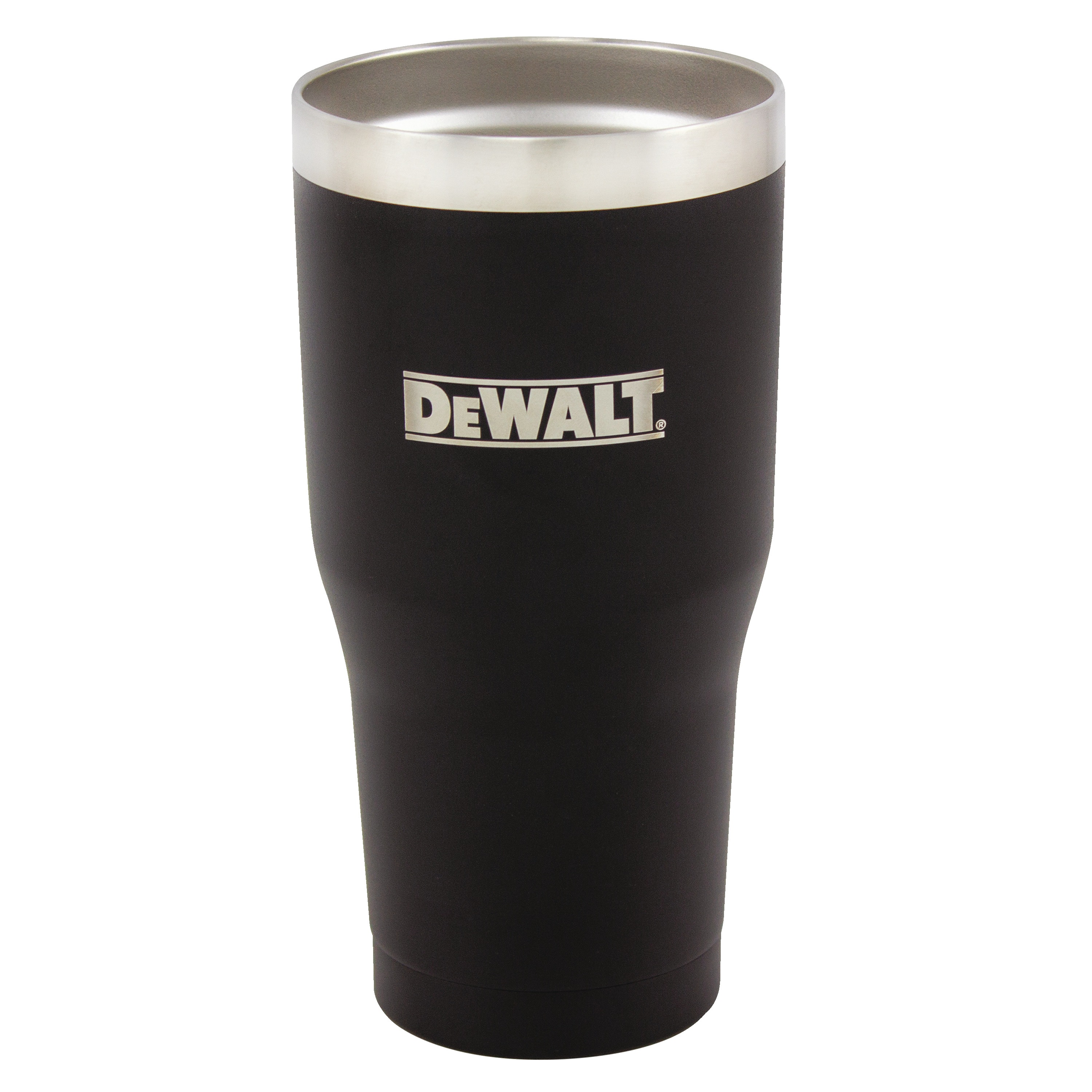 30 Ounce Black powder coated tumbler without lid.