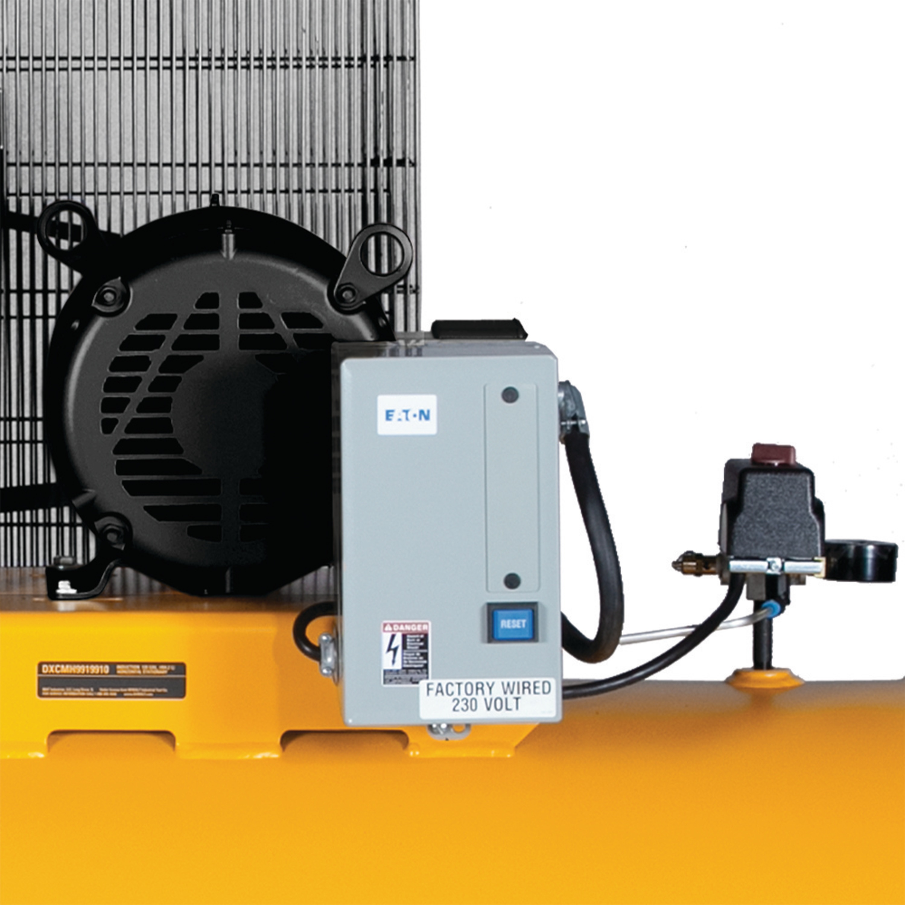 Star delta starter feature of 120 gallon 2 stage electric air compressor.
