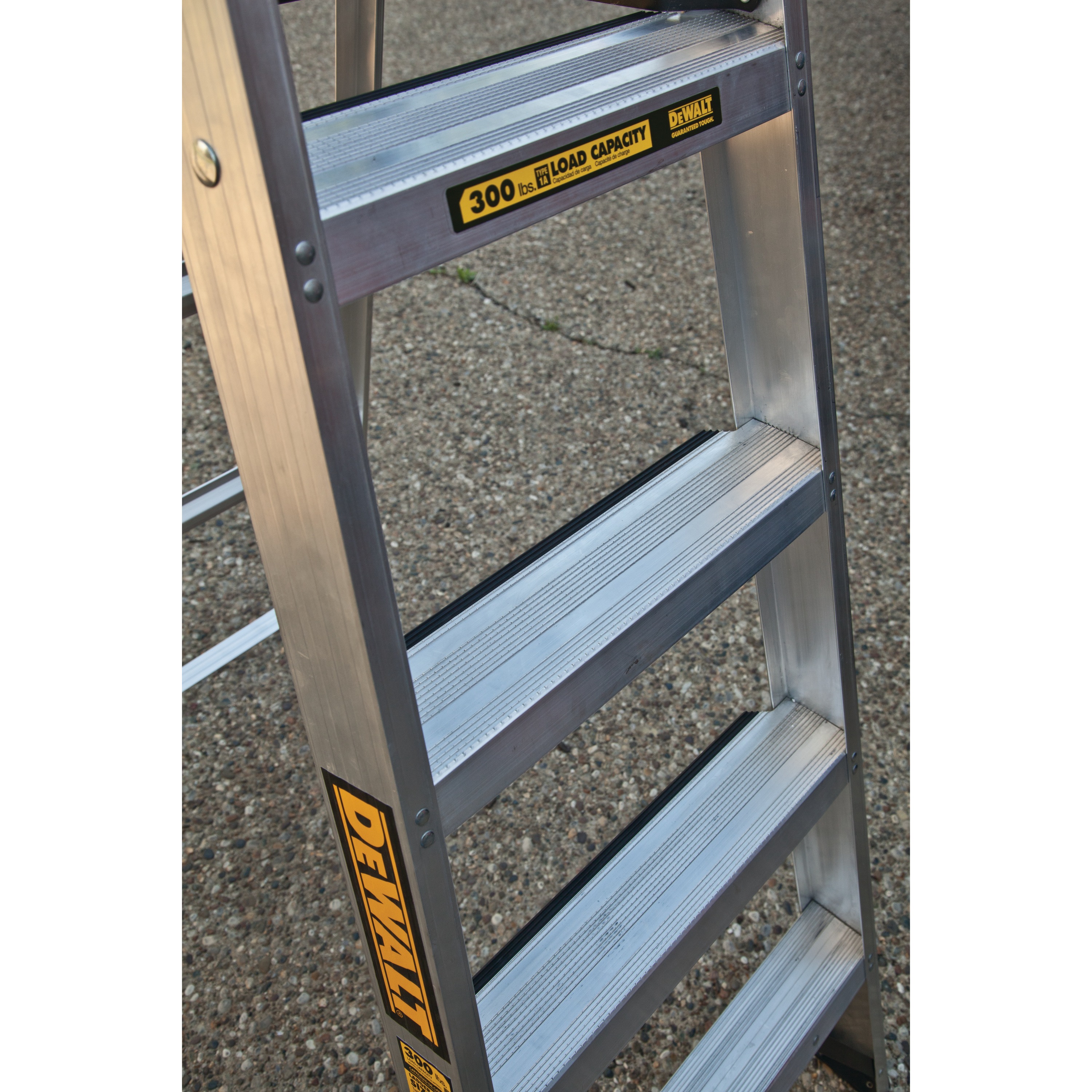 Greater step surface feature of 10 foot Aluminum Step Ladder.