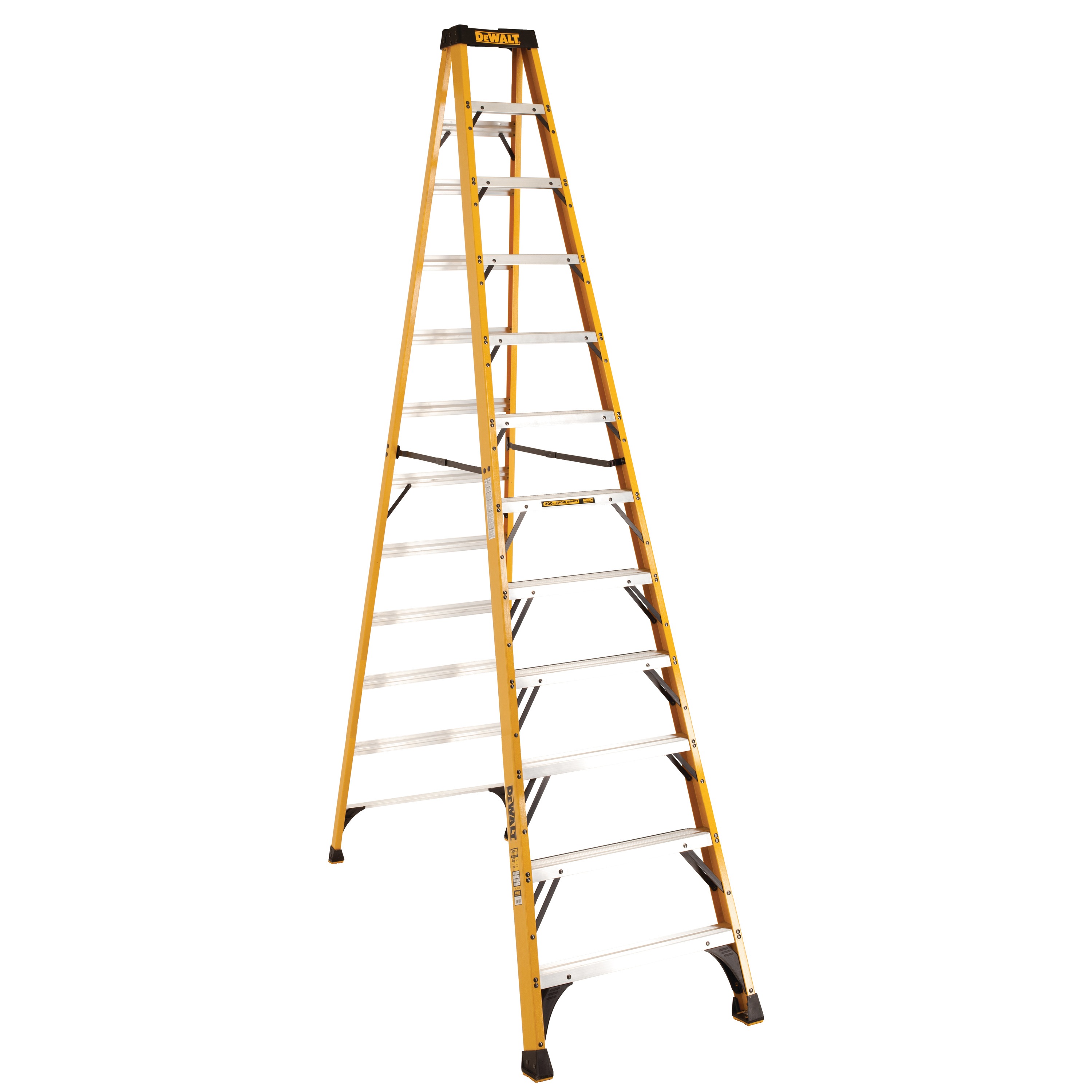 12 foot Fiberglass Step Ladder 300 pound Load Capacity.