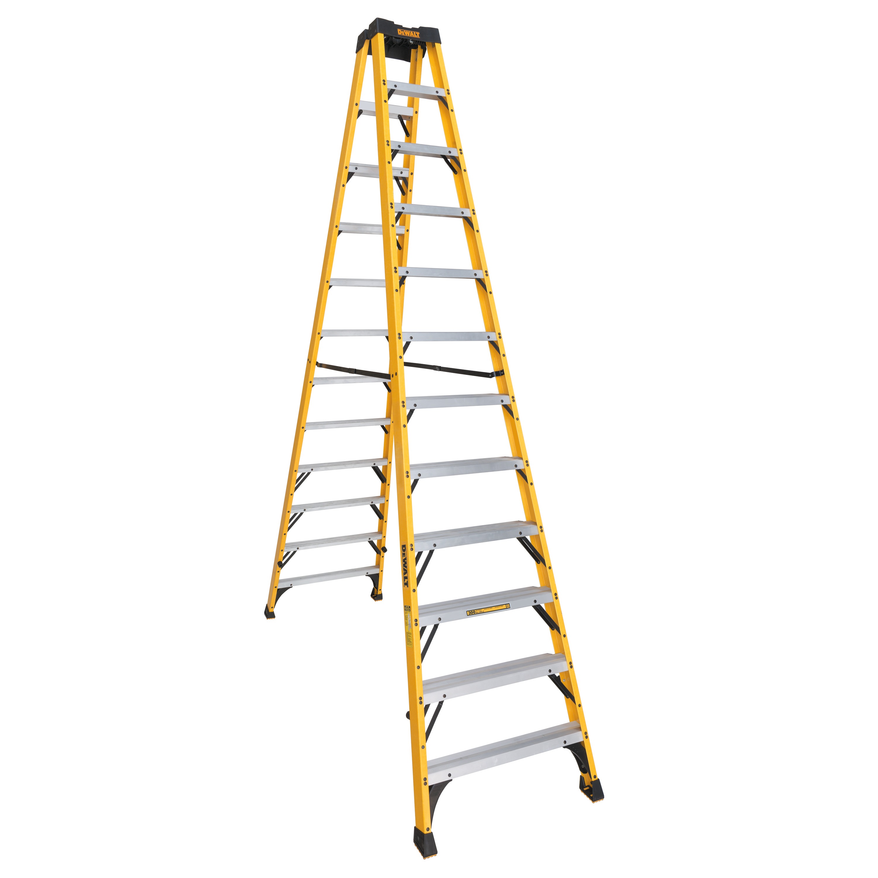 12 foot Fiberglass Twin Front Step Ladder.