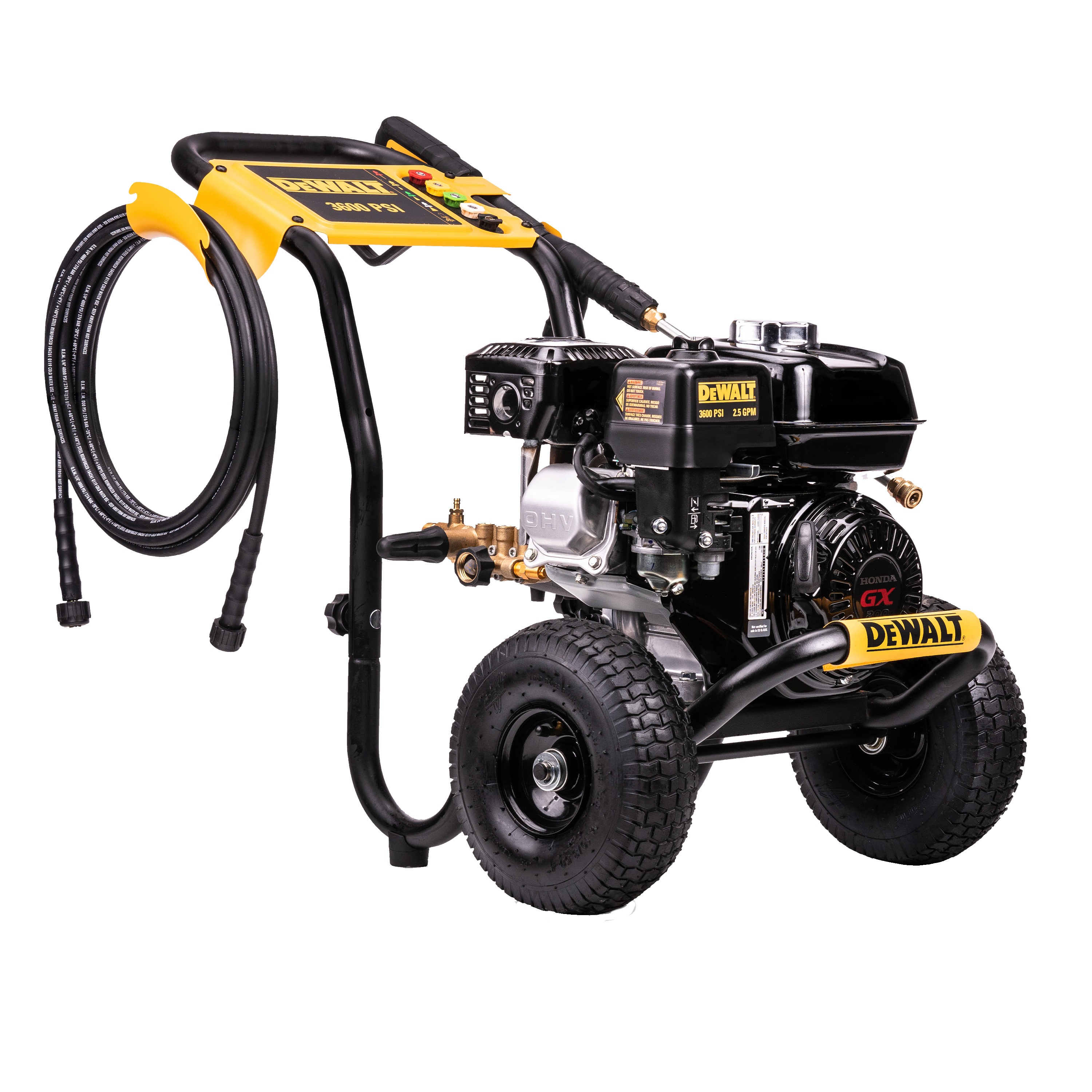 DEWALT - 3600 PSI at 25 GPM Cold Water Gas Pressure Washer Powered by Honda with Triplex Pump - DXPW3625