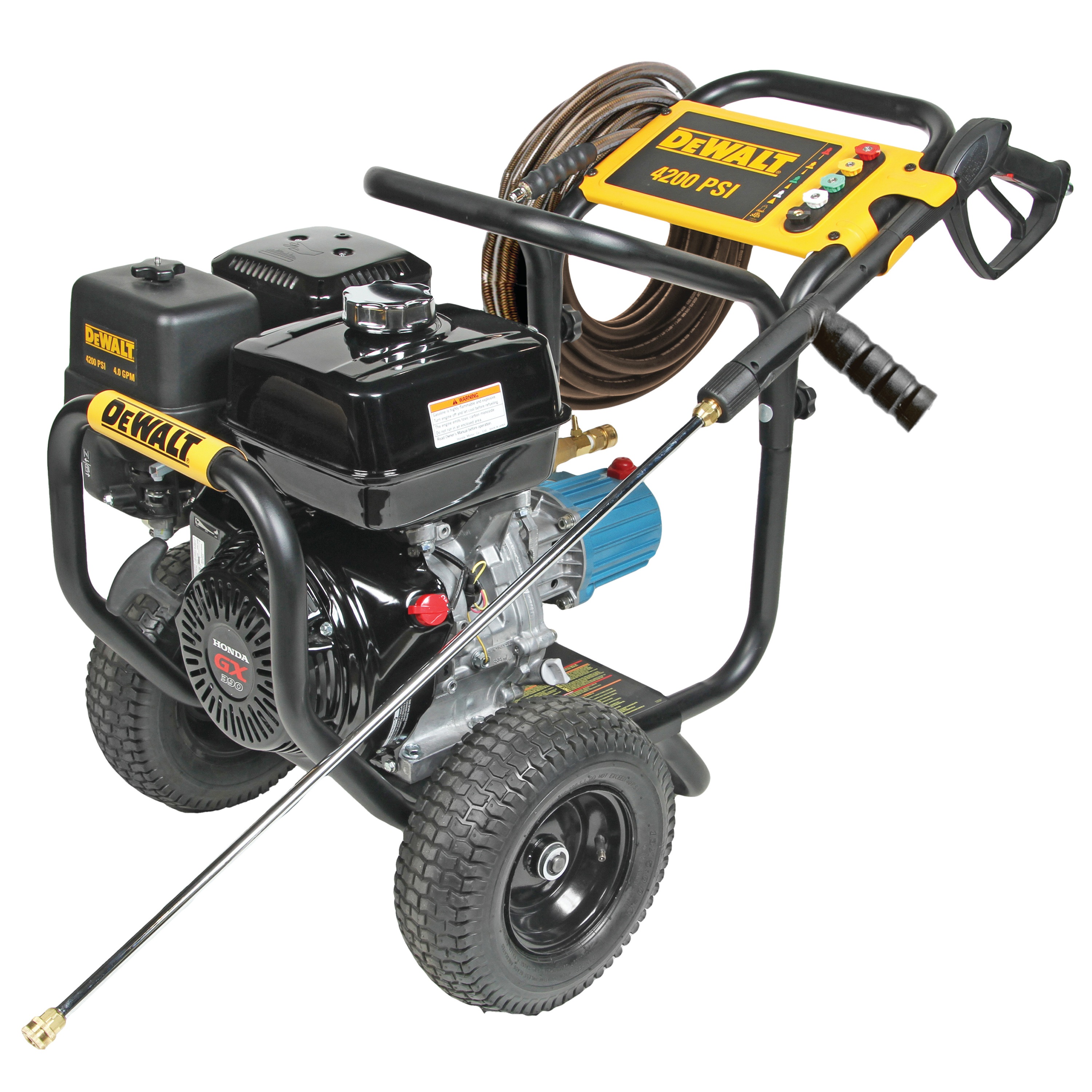 4200 PSI 4.0 GPM HONDA® with CAT Triplex Plunger Pump Water Gas Pressure - DXPW60605 | DEWALT