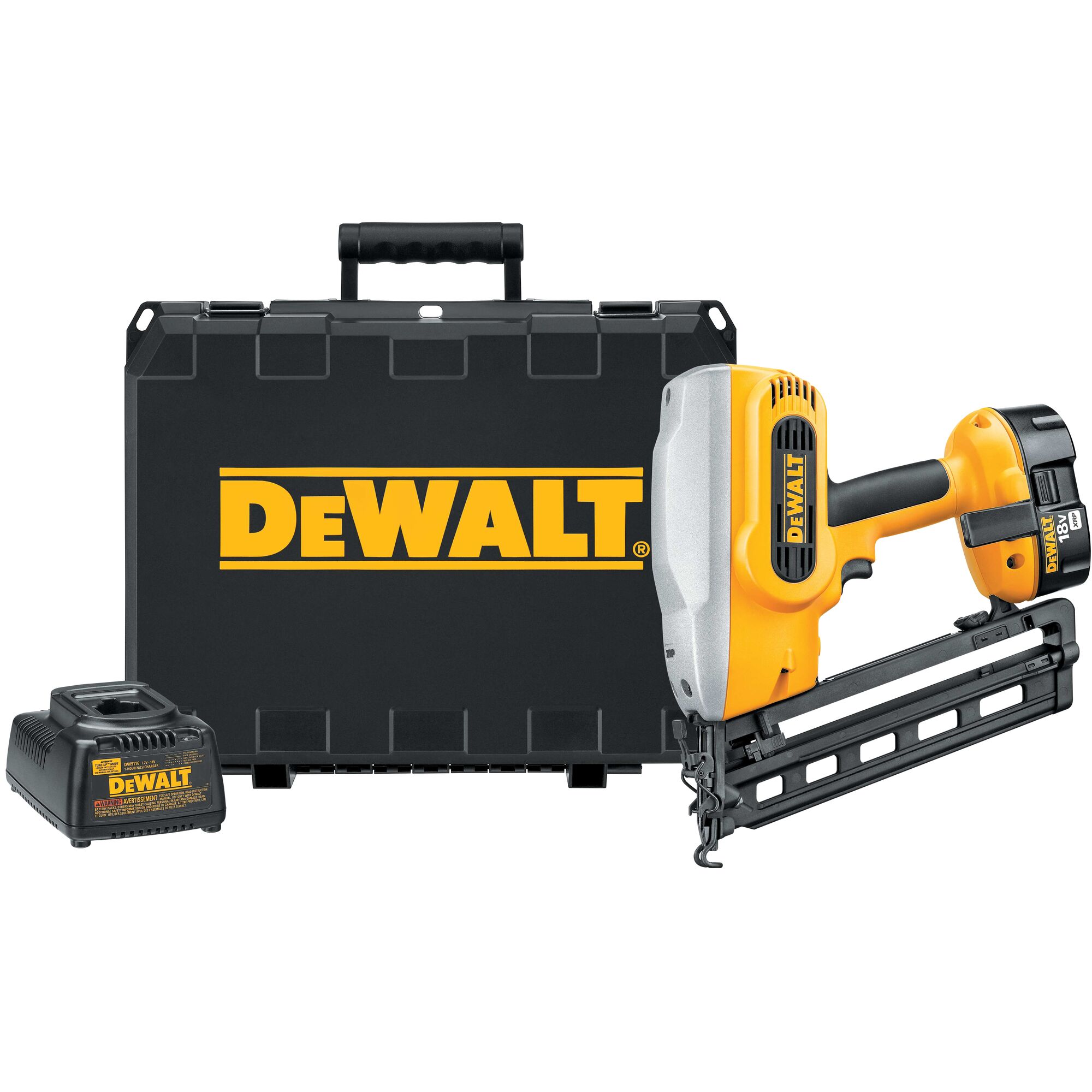 DeWalt 20V Max XR Lithium-Ion 16-Gauge Cordless Angled Finish Nailer Kit and 18-Gauge Brad Nailer