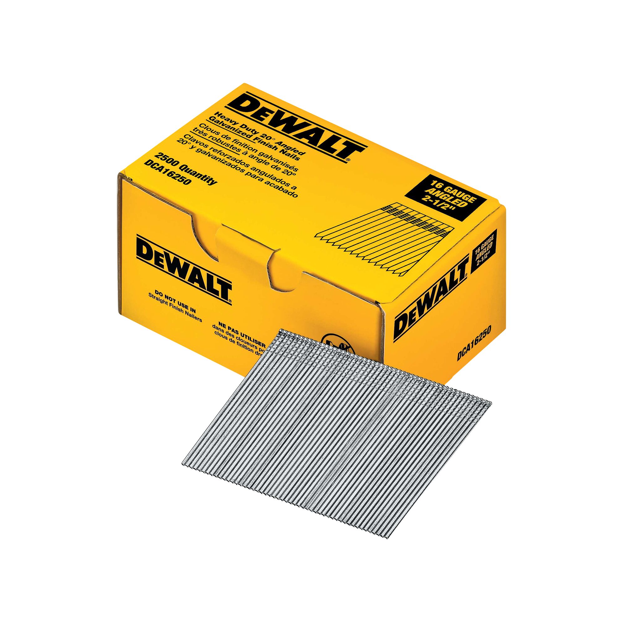 2000 x Mixed Angled  2nd Fix Nails DEWALT DC618KB & DCN660 500 each size 