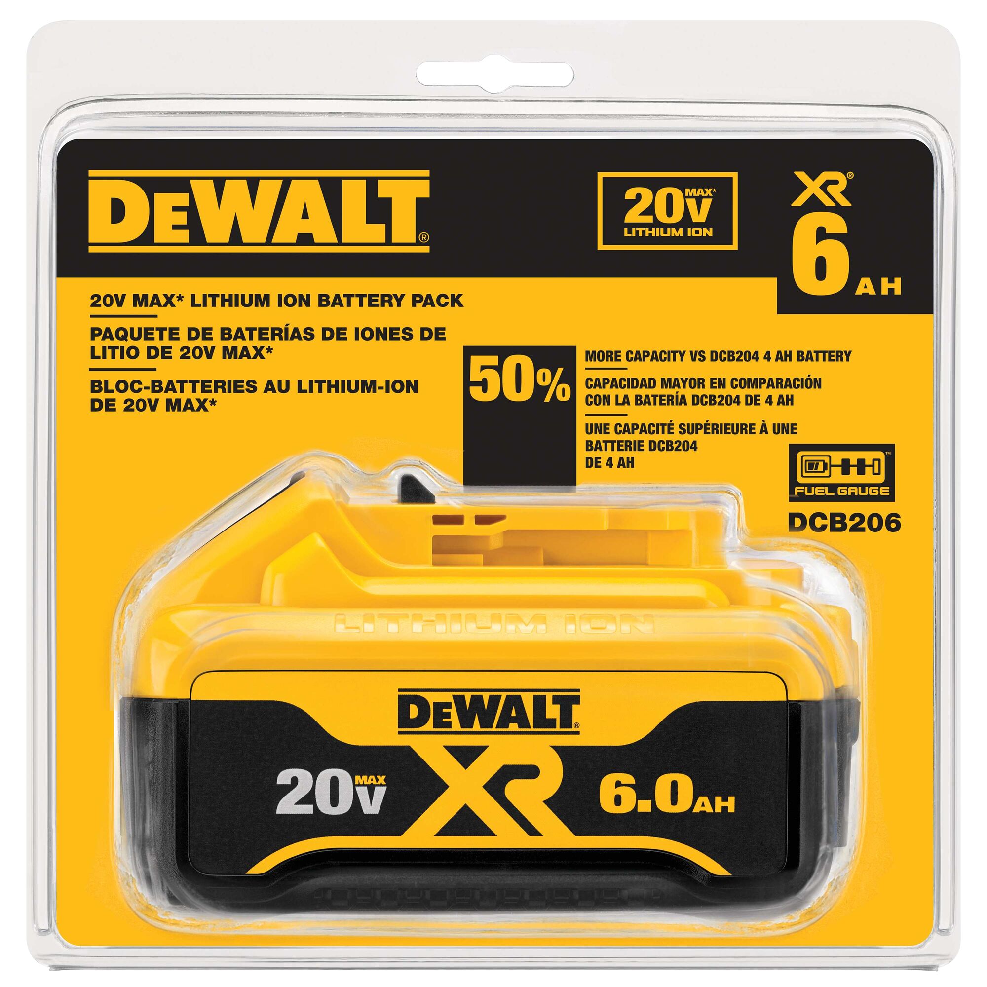 20 Volt 6.0Ah 7.0Ah For DeWALT DCB206-2 20V Max XR Lithium Ion Compact Battery