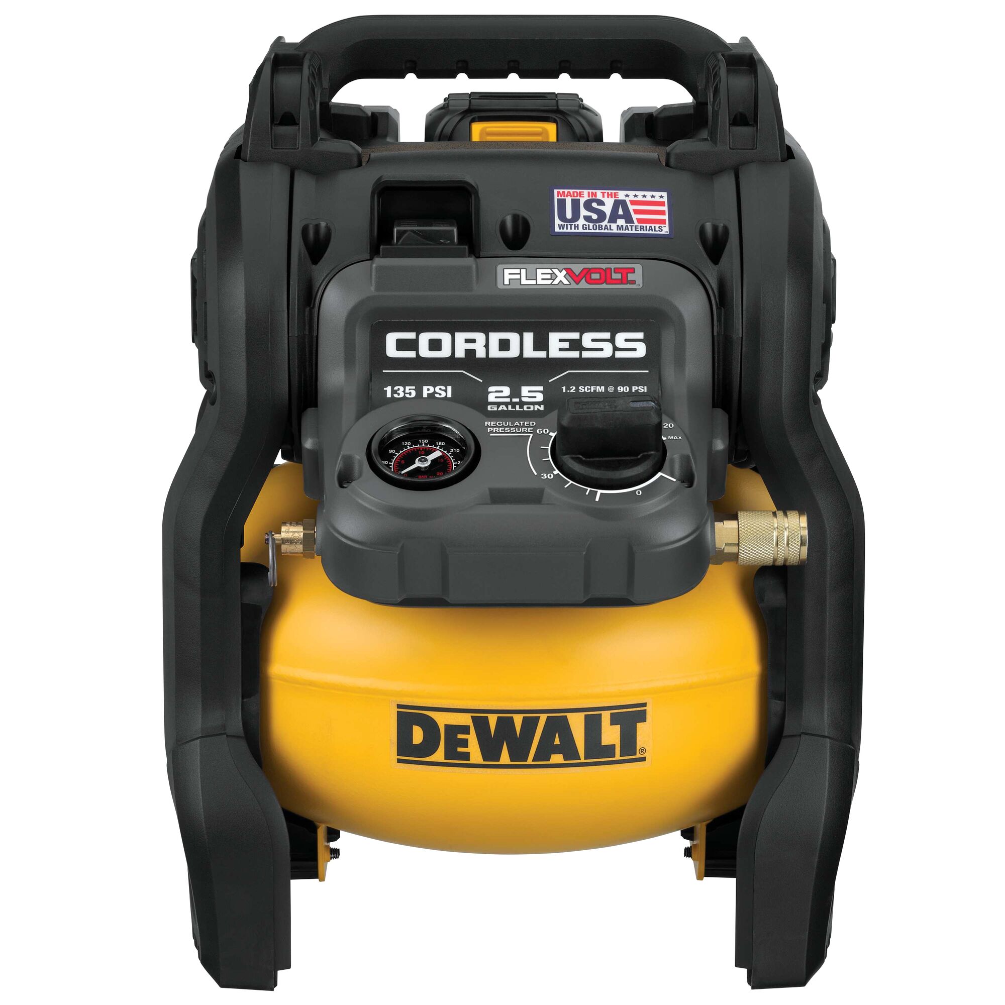 DEWALT 2.5 Gal. 140 psi Portable 20V Cordless Air Compressor with FLEXVOLT  Advantage (Tool Only) DCC2520B - The Home Depot