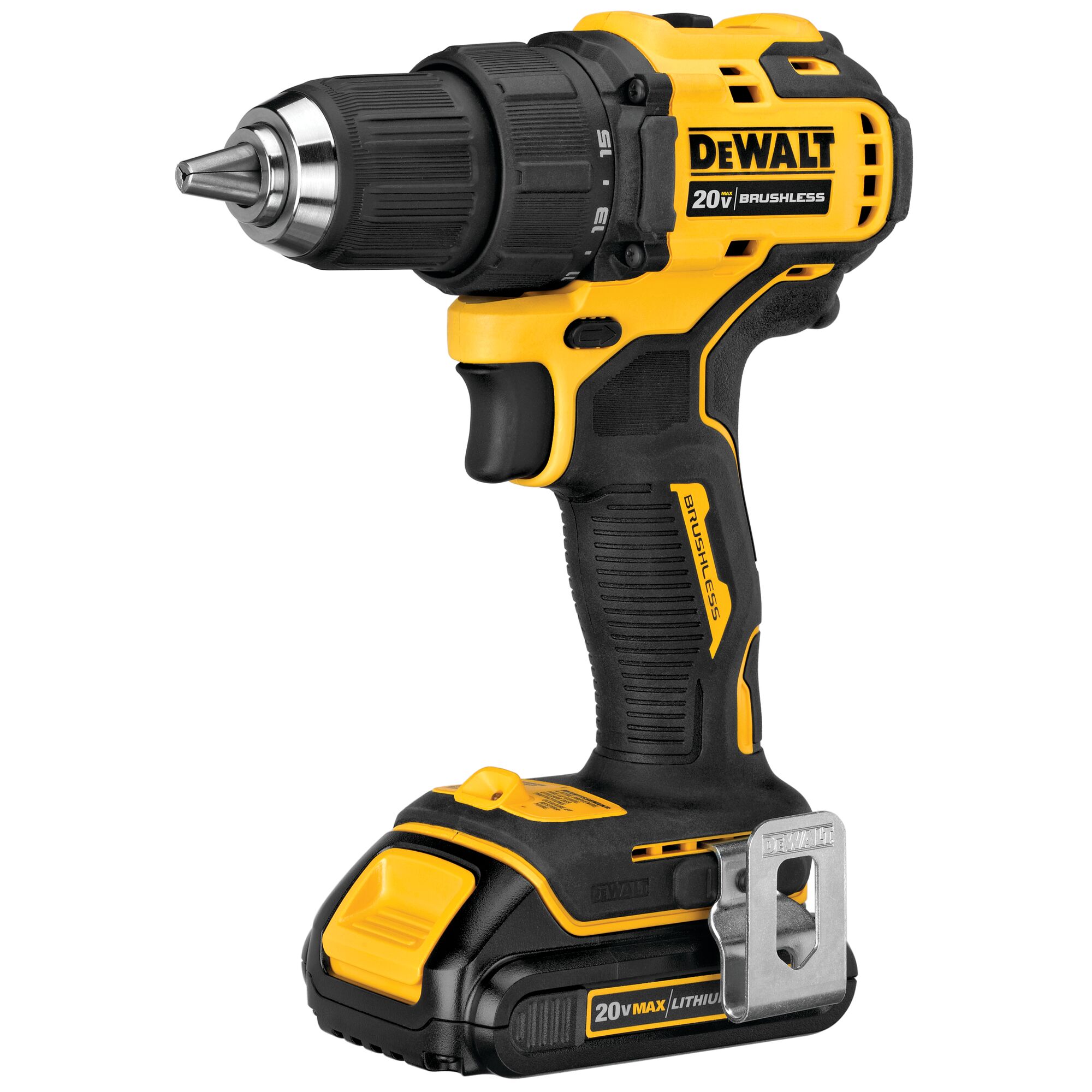 Yellow/Black for sale online DEWALT DCD708C2 Atomic Brushless Compact Drill/Driver Kit 