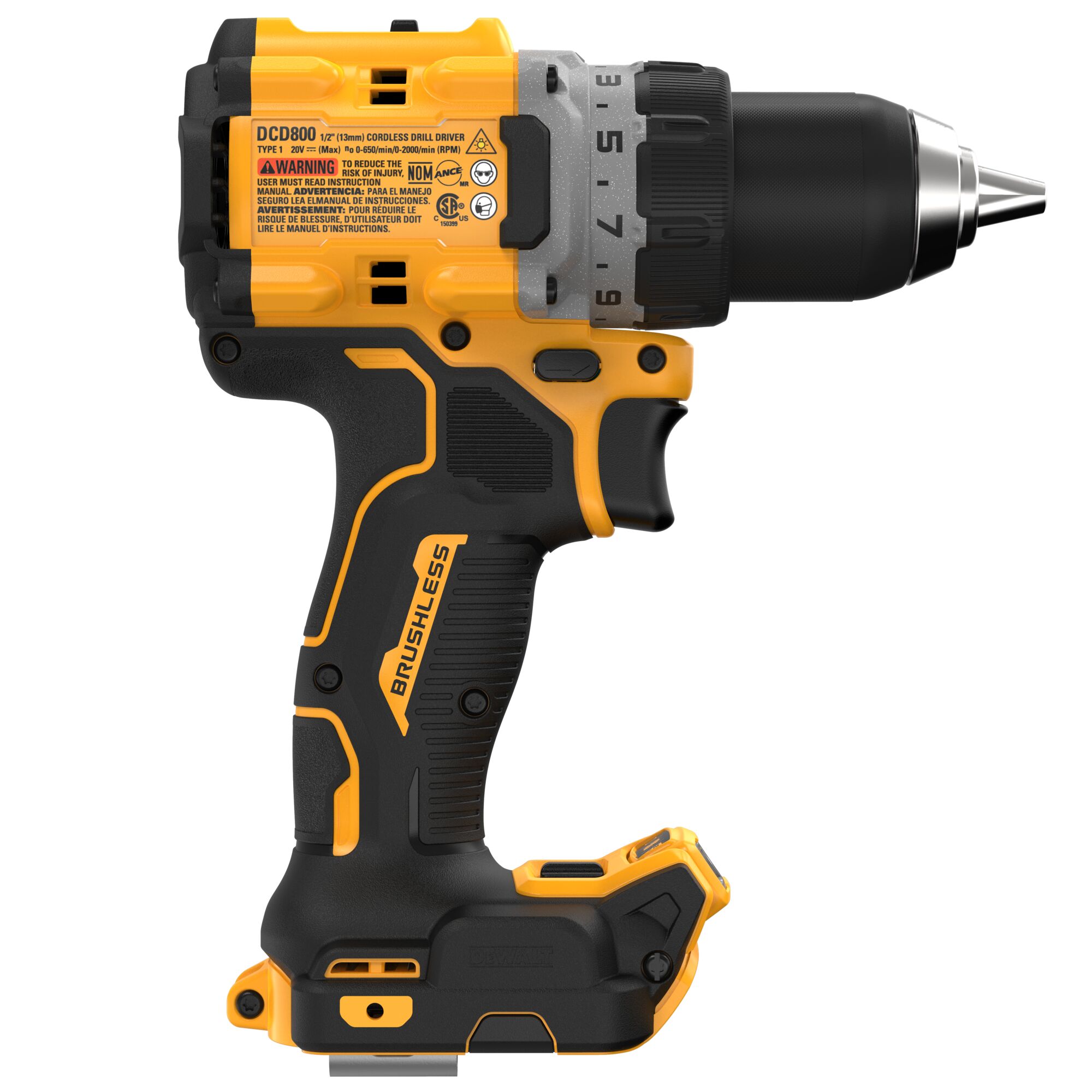 20V MAX* XR® Brushless Cordless 1/2 in. Drill/Driver (Tool Only