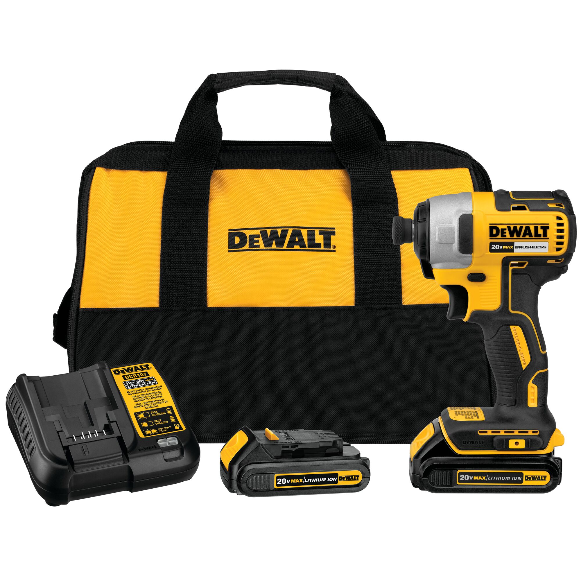 DeWalt 20V Max Lithium-Ion 15-Gauge Cordless Finish Nailer and 20V Max Cordless 1/4 in. Impact Driver