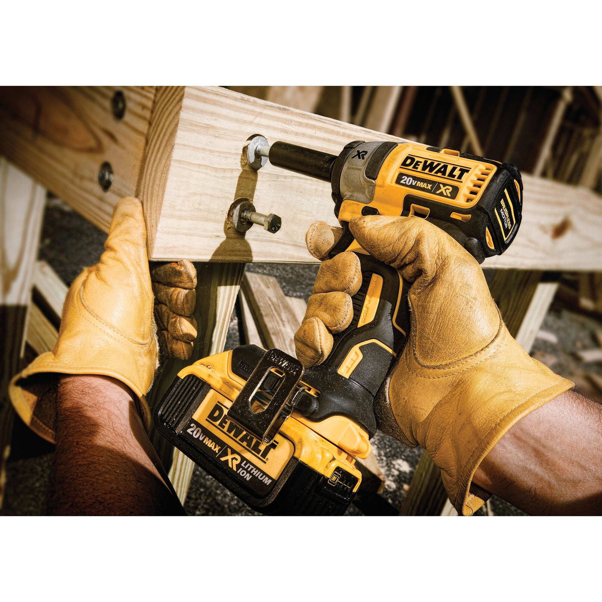 Renewed DEWALT DCF894BR 20V Max Xr 1/2 inches Mid-Range Cordless Impact Wrench with Detent Pin Anvil