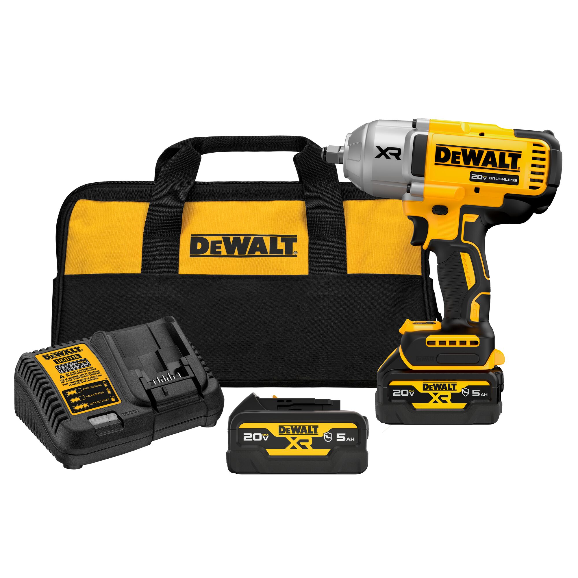 DeWALT DCF899P1 18V Brushless Impact Wrench with 1 x 5Ah Battery & Charger in TStak 