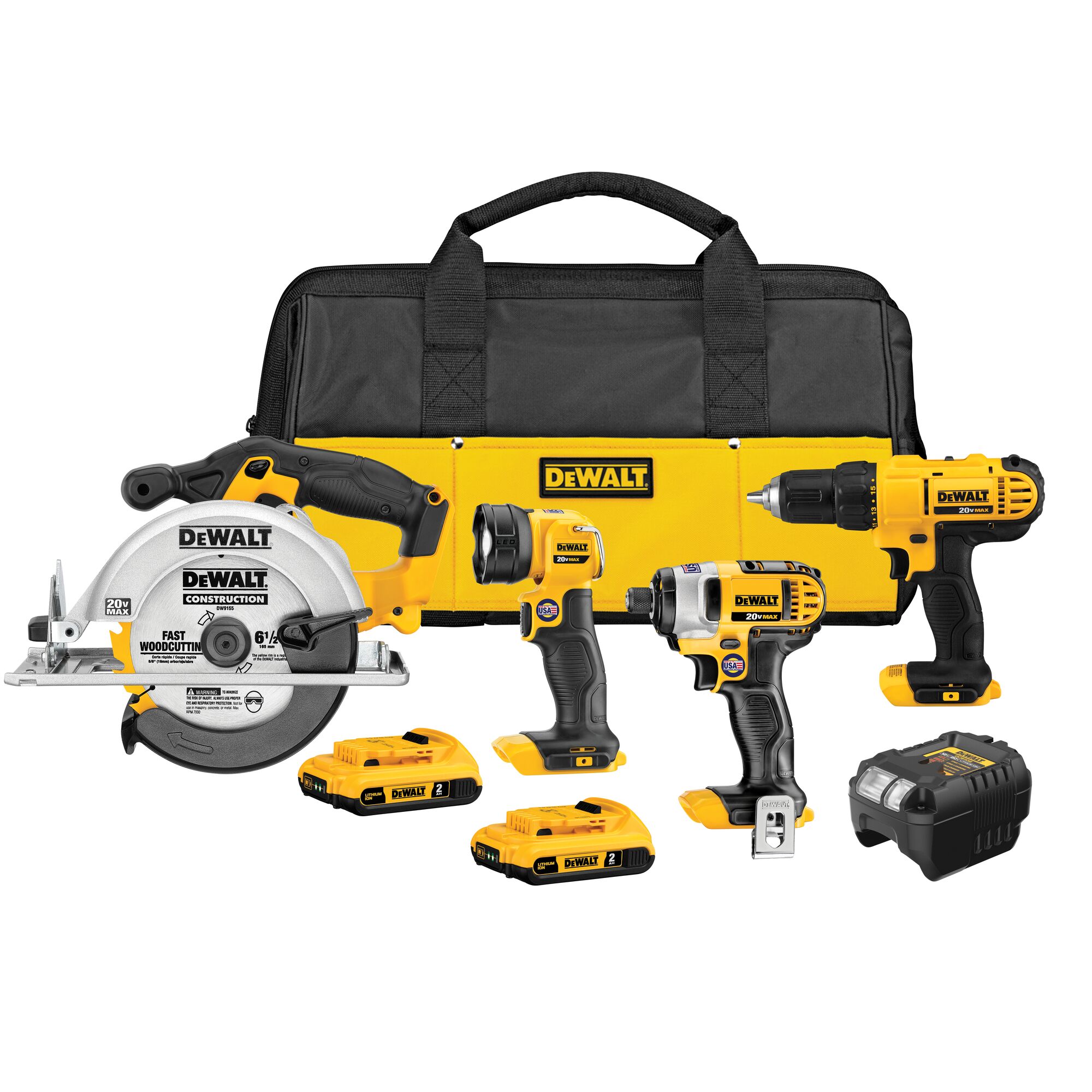 DEWALT 12V/20V MAX 2-Tool Combo Kit, with (1) 12V Battery, (1) 20V Battery,  Charger and Tool Bag in the Power Tool Combo Kits department at