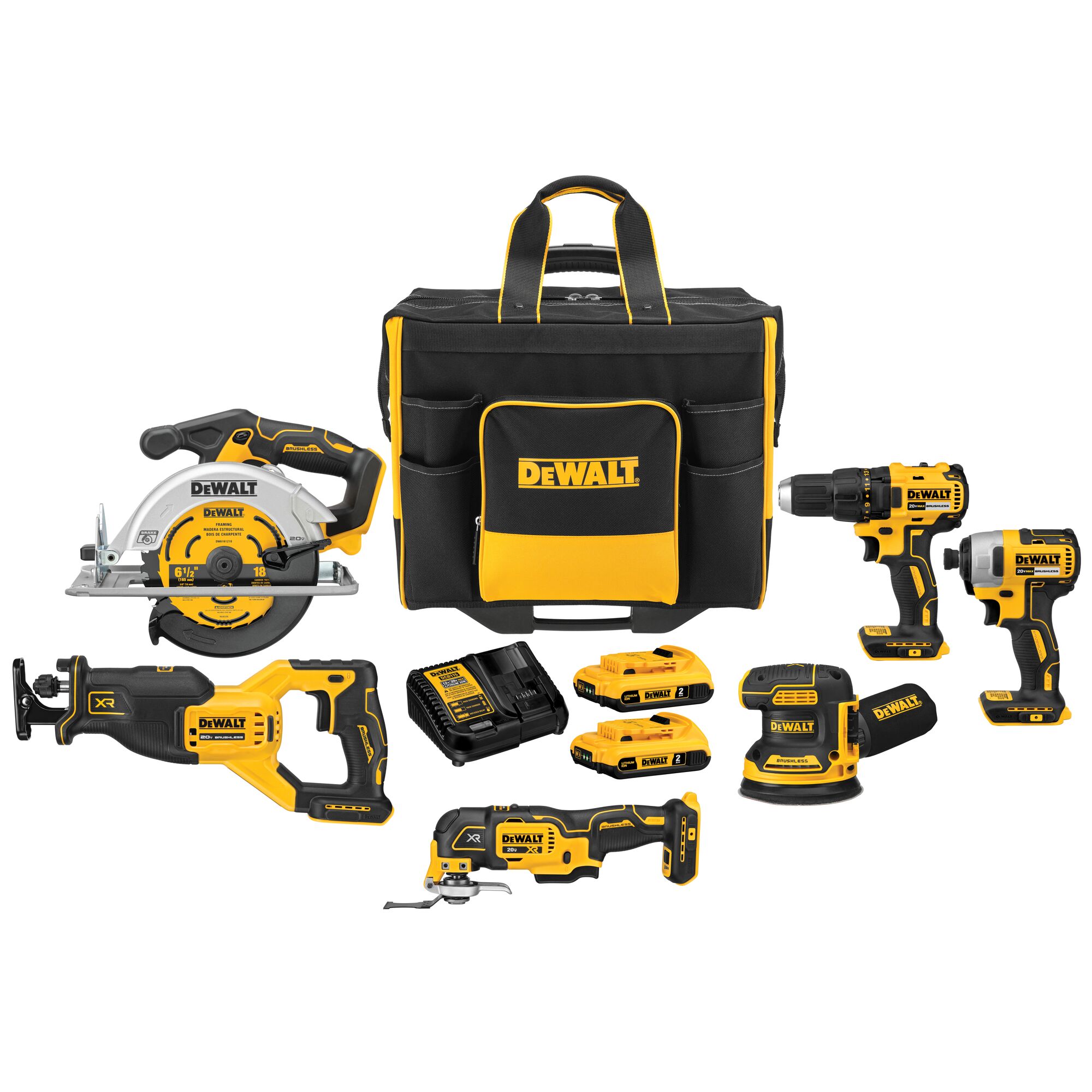 20V MAX* 6-Tool Combo Kit with Large Rolling Bag