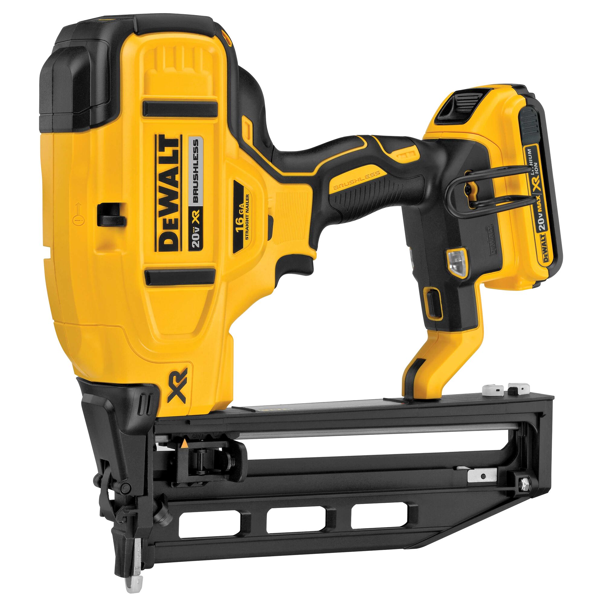Dewalt dcn662d1 20v max xr 16 ga cordless straight finish nailer kit clearance