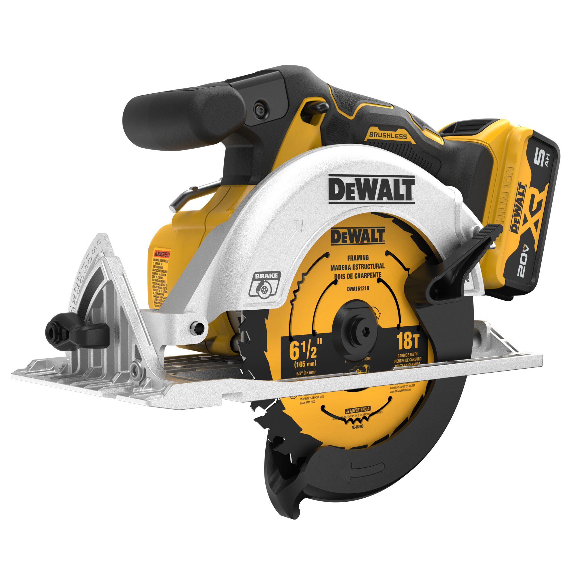 20V MAX* XR® 6-1/2 in. Brushless Cordless Circular Saw Kit