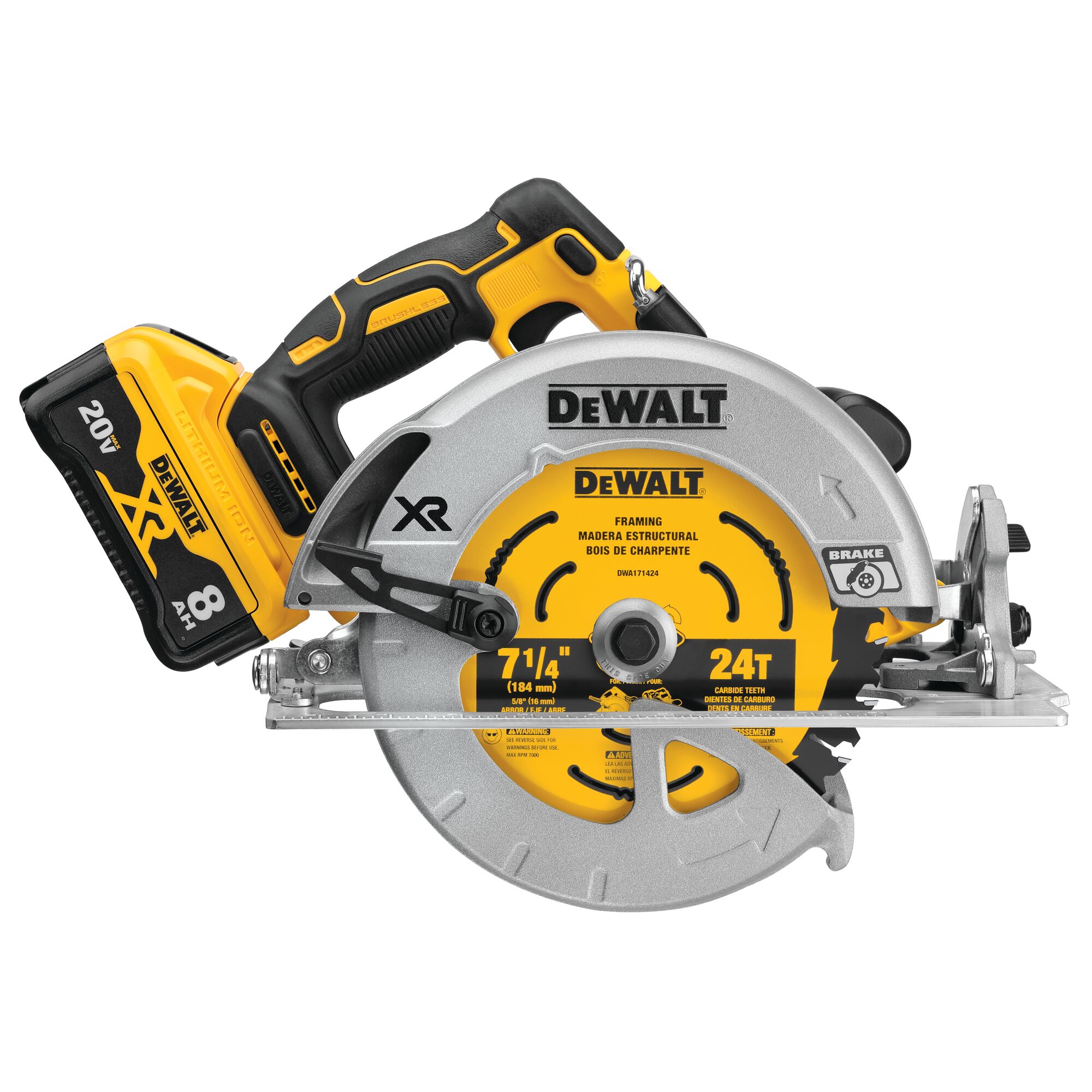 20V MAX* XR® Cordless Brushless 7-1/4 in Circular Saw with POWER