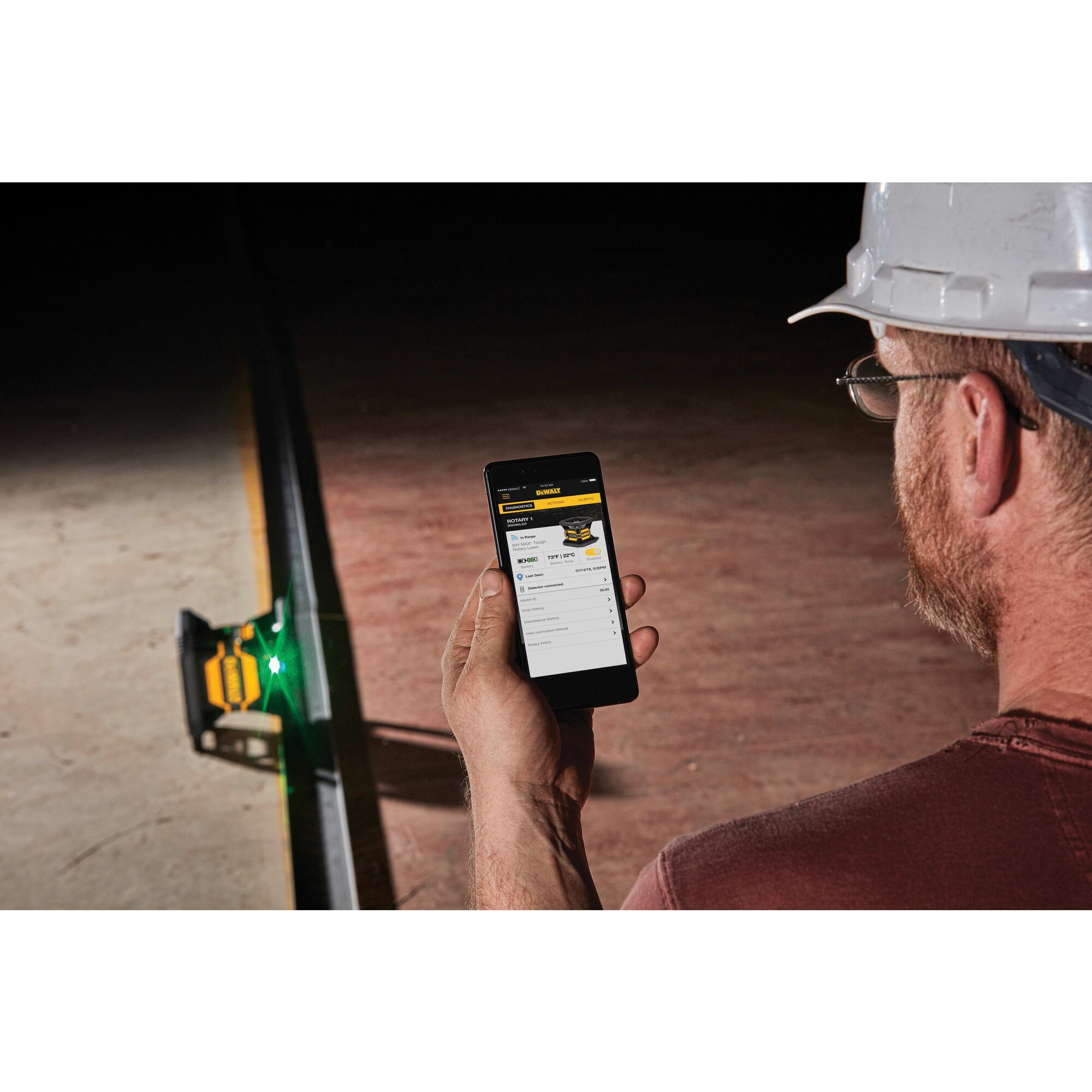 Dewalt dw080l 20v max tool connect tough rotary online laser