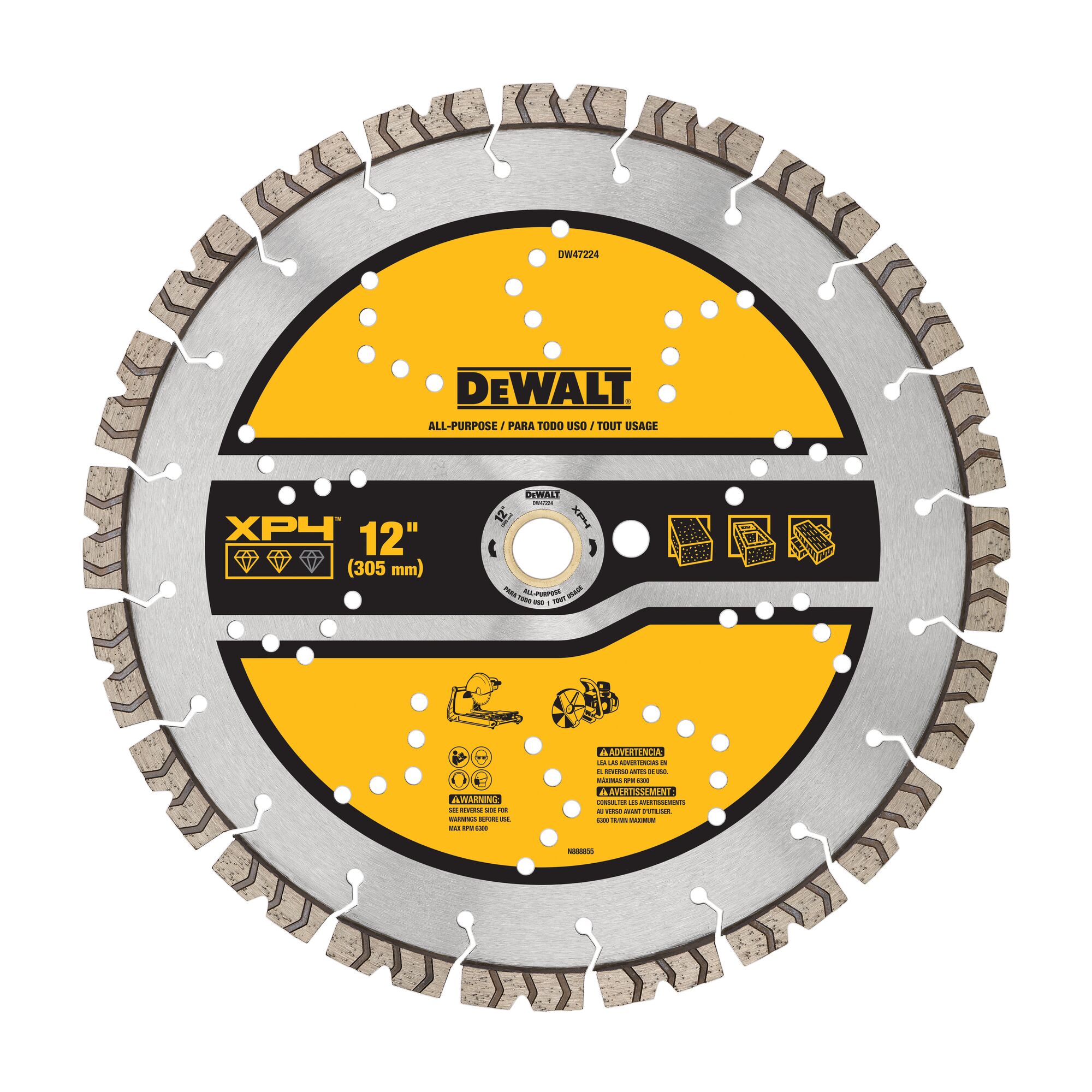 DEWALT DW4714 Industrial 7-Inch Segmented Diamond Saw Blade 5/8" 