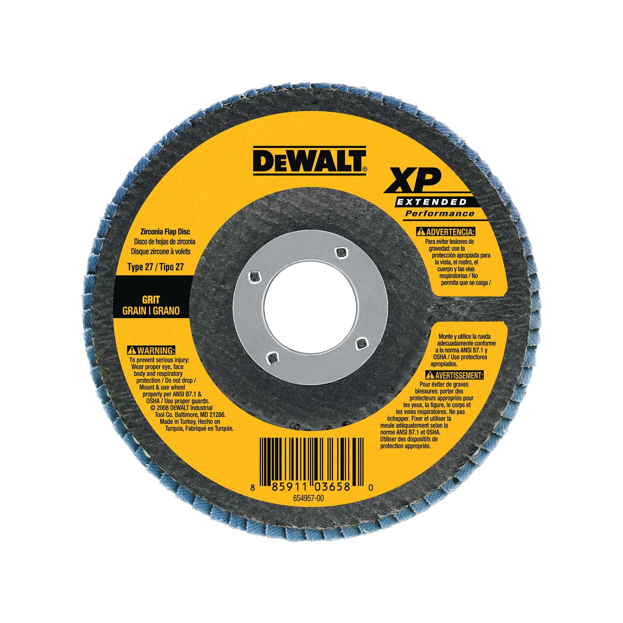 7" x 7/8" 60g XP flap disc DEWALT