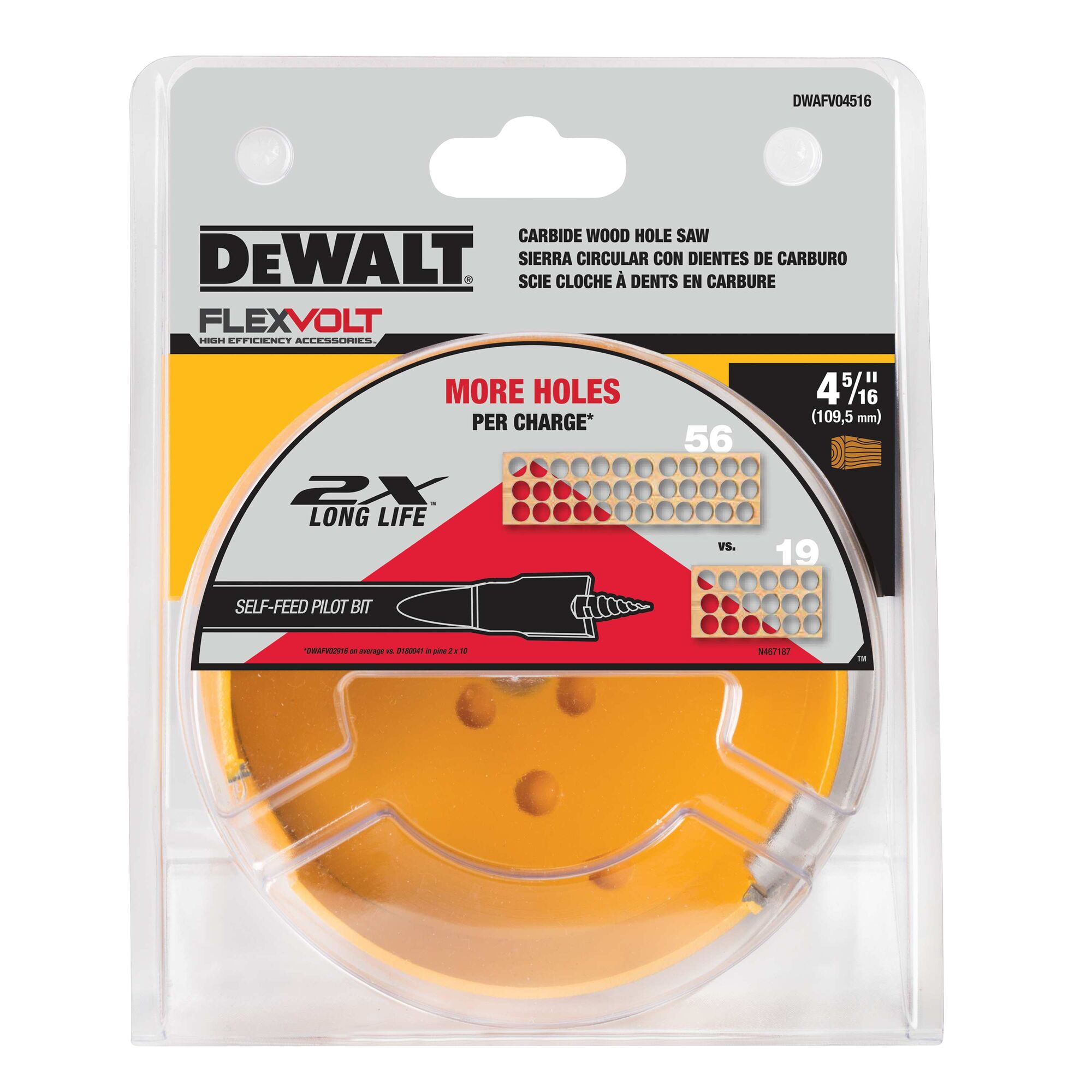 Dewalt flexvolt hole saw clearance