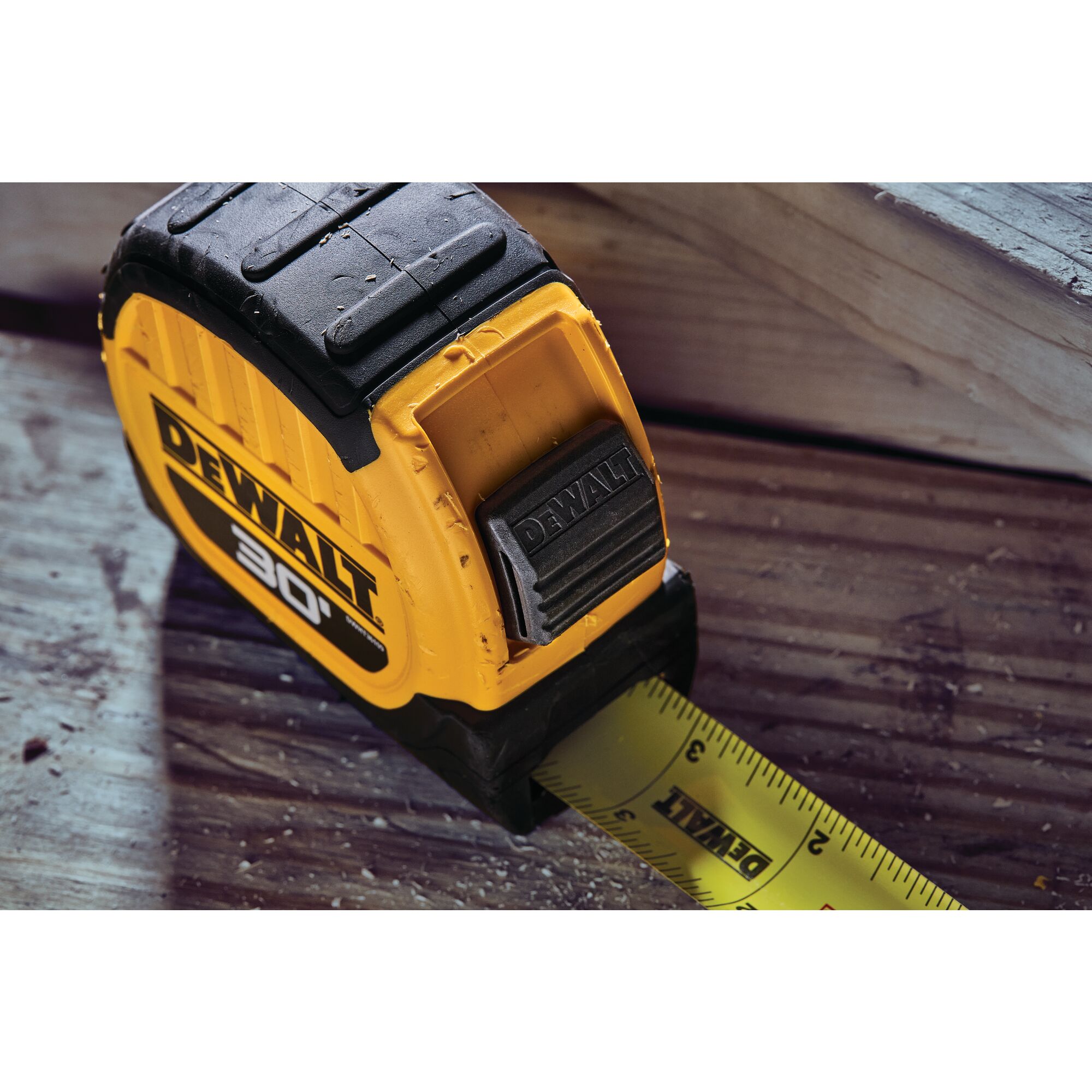 Standard Tape Measure DeWalt DWHT36109 1-1/8 x 30 ft Belt Clip Yellow/Black