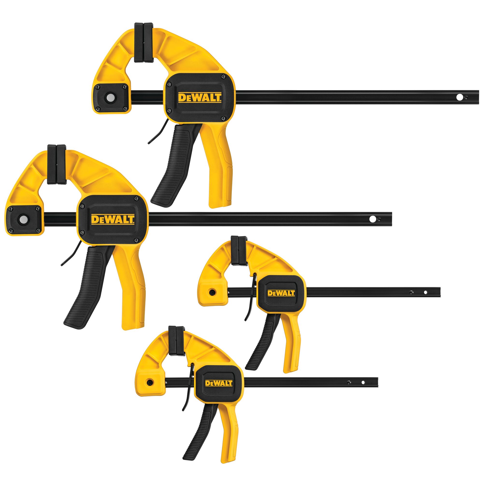 Medium and Large Trigger Clamps 4 PK DEWALT