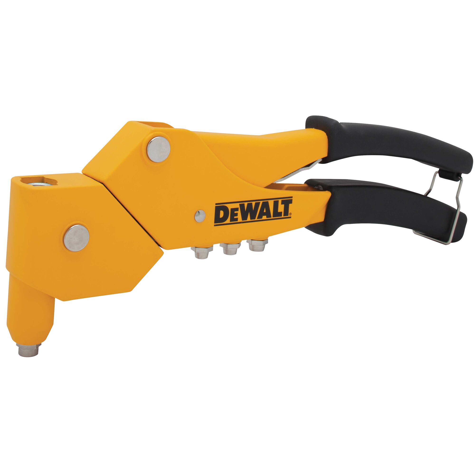 Swivel clearance head riveter