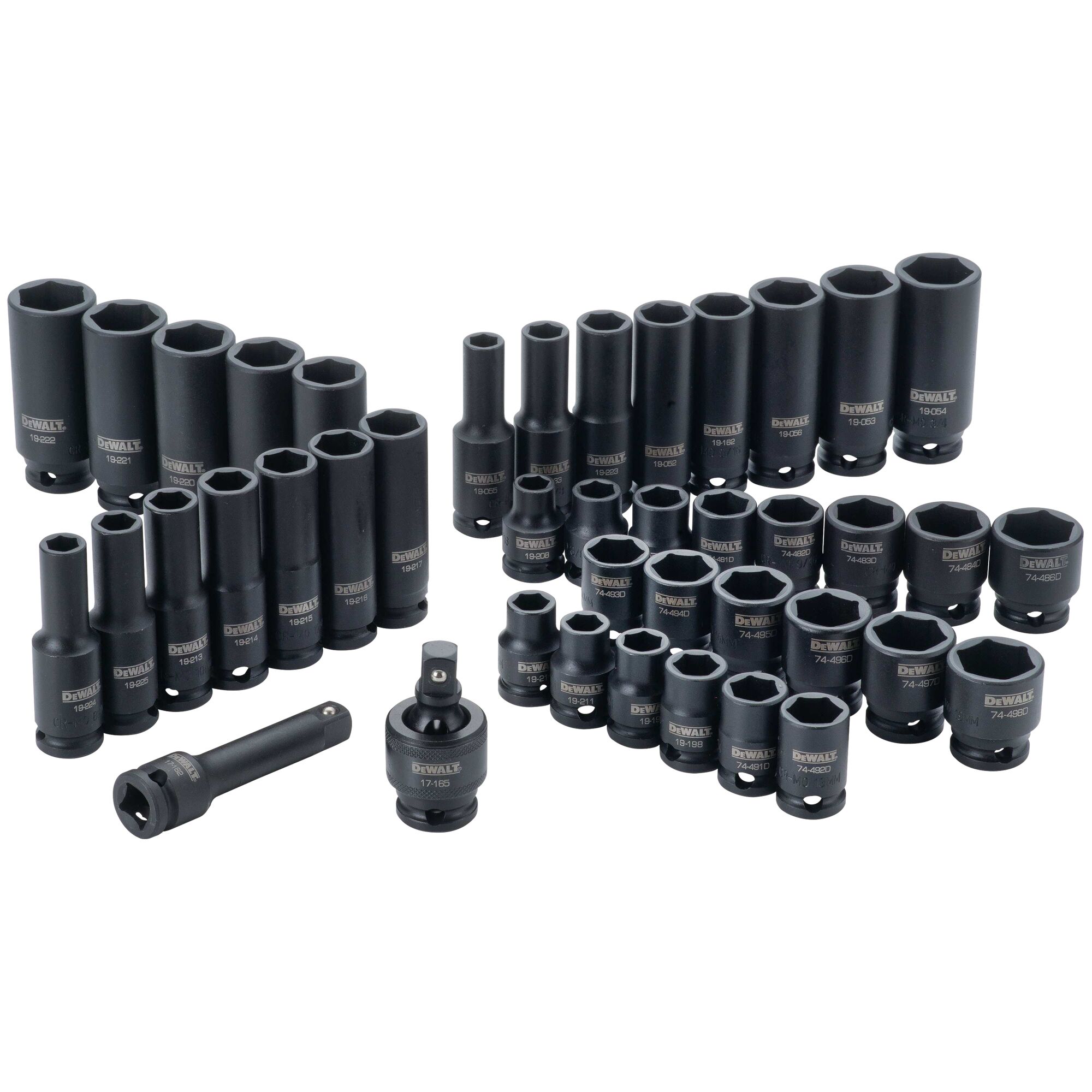 42 pc. 3/8 in. Drive Combination Impact Socket Set - 6 Point | DEWALT