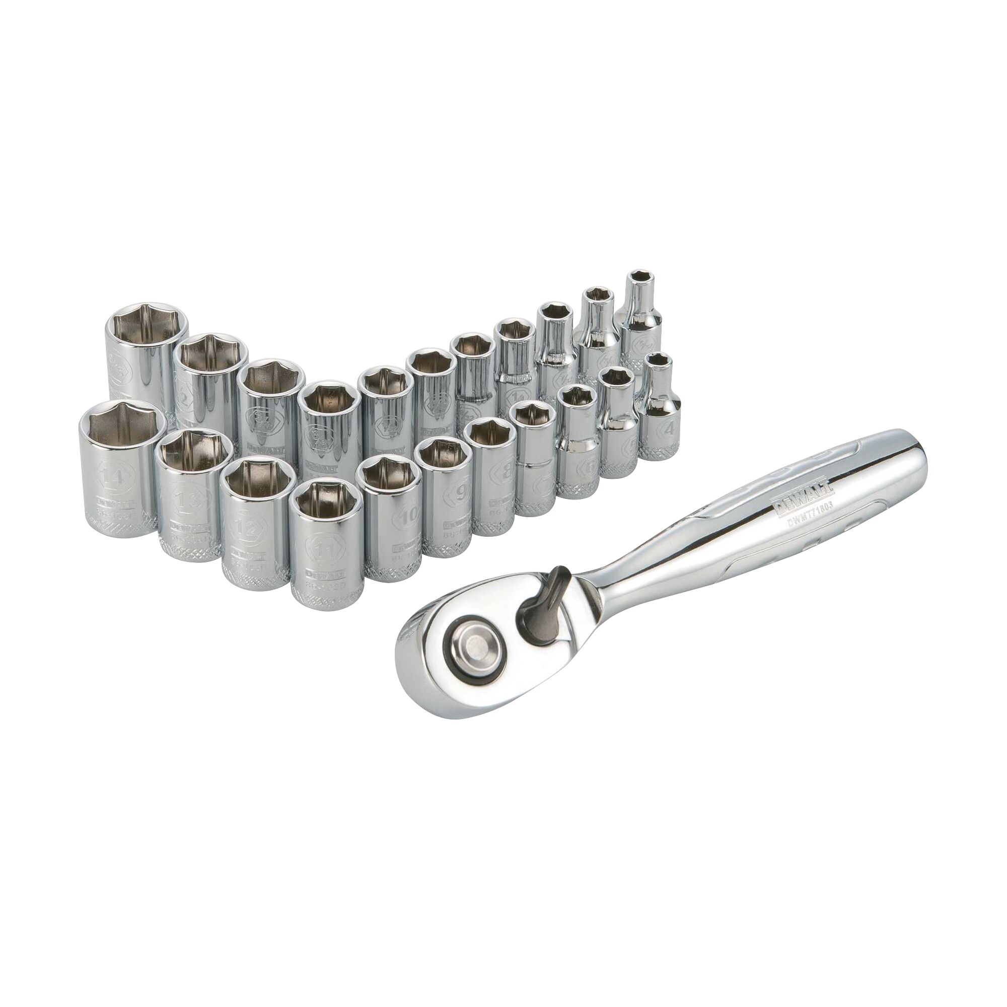 23 pc 1/4" Drive Socket Set DEWALT
