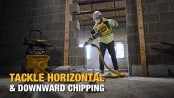 Video A video showcasing the features and benefits of the cordless 27 pound chipping hammer 
