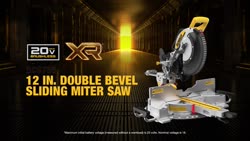 Video Feature and Benefit video of the 20V MAX* XR® 12 in. Double Bevel Sliding Miter Saw