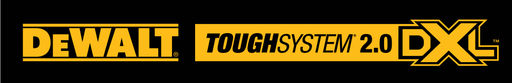 DeWalt Tough Stystem 2.0 DXL Horizontal Logo  on black