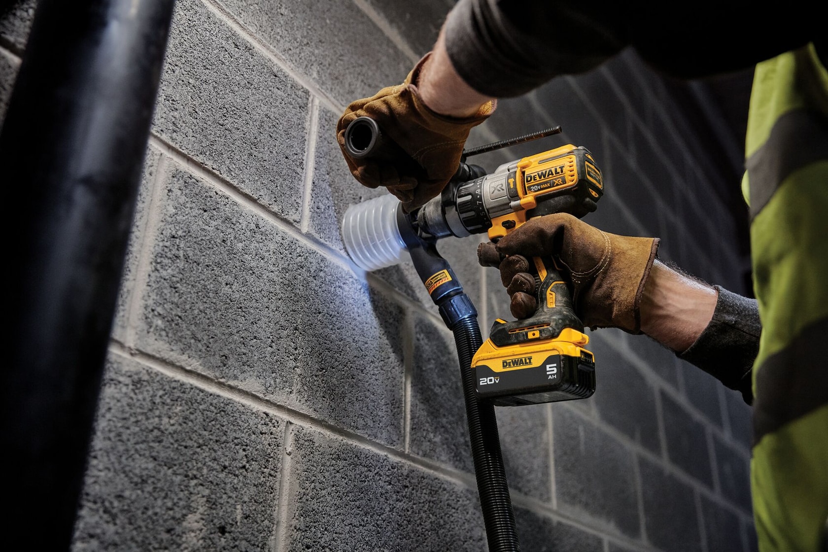 Application using the 20V MAX* XR® Brushless Cordless 3-Speed 1/2 in. Hammer Drill/Driver Kit