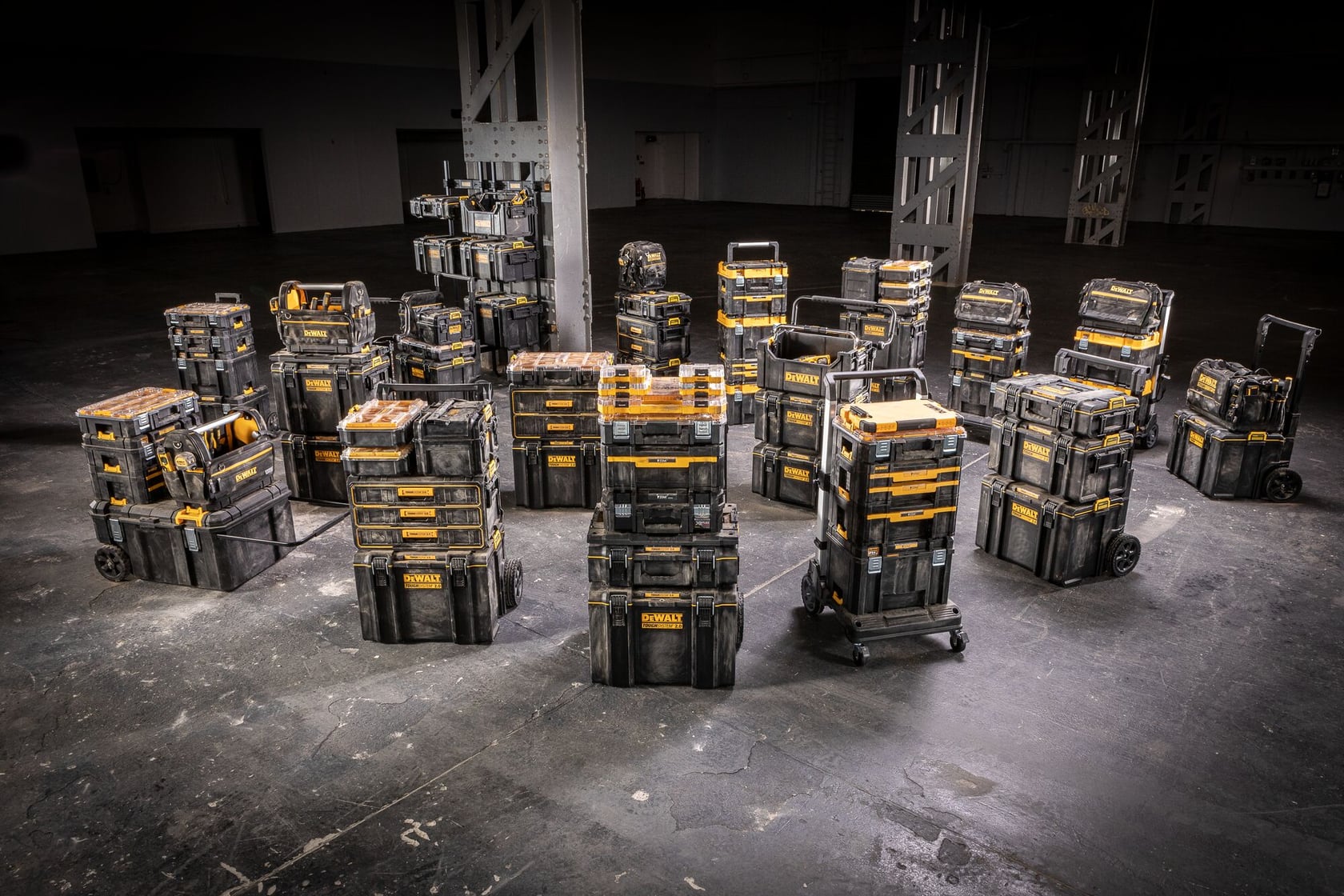 DEWALT TOUGHSYSTEM and TSTAK storage range - ultimate connectivity soloutions featuring DWST83346-1, DWST82968-1, DWST170706, DWST83347-1, DWST83345-1, DWST71228, DWST83343-1, DWST82990-1,
DWST82991-1, DWST171196, DWST170705, DWST83344-1, DWST171229, DWST83294-1, DWST83342-1, DWST83295-1, DWST83529-1, DWST83293-1, DWST83394-1, DWST175654, DWST83392-1, DWST83522-1, DWST83524-1, DWST83408-1, DWST83407-1, DWST82732-1, DWST08017-1, DWST83470, DWST08330-1, DWST08035-1, DWST17871-1, DWST08061-1